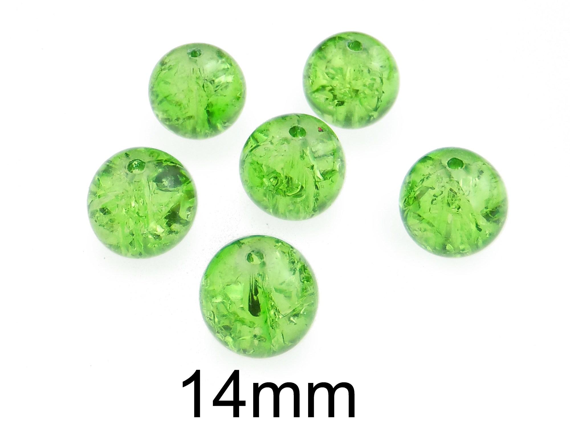 Margele crackle din sticla 14mm