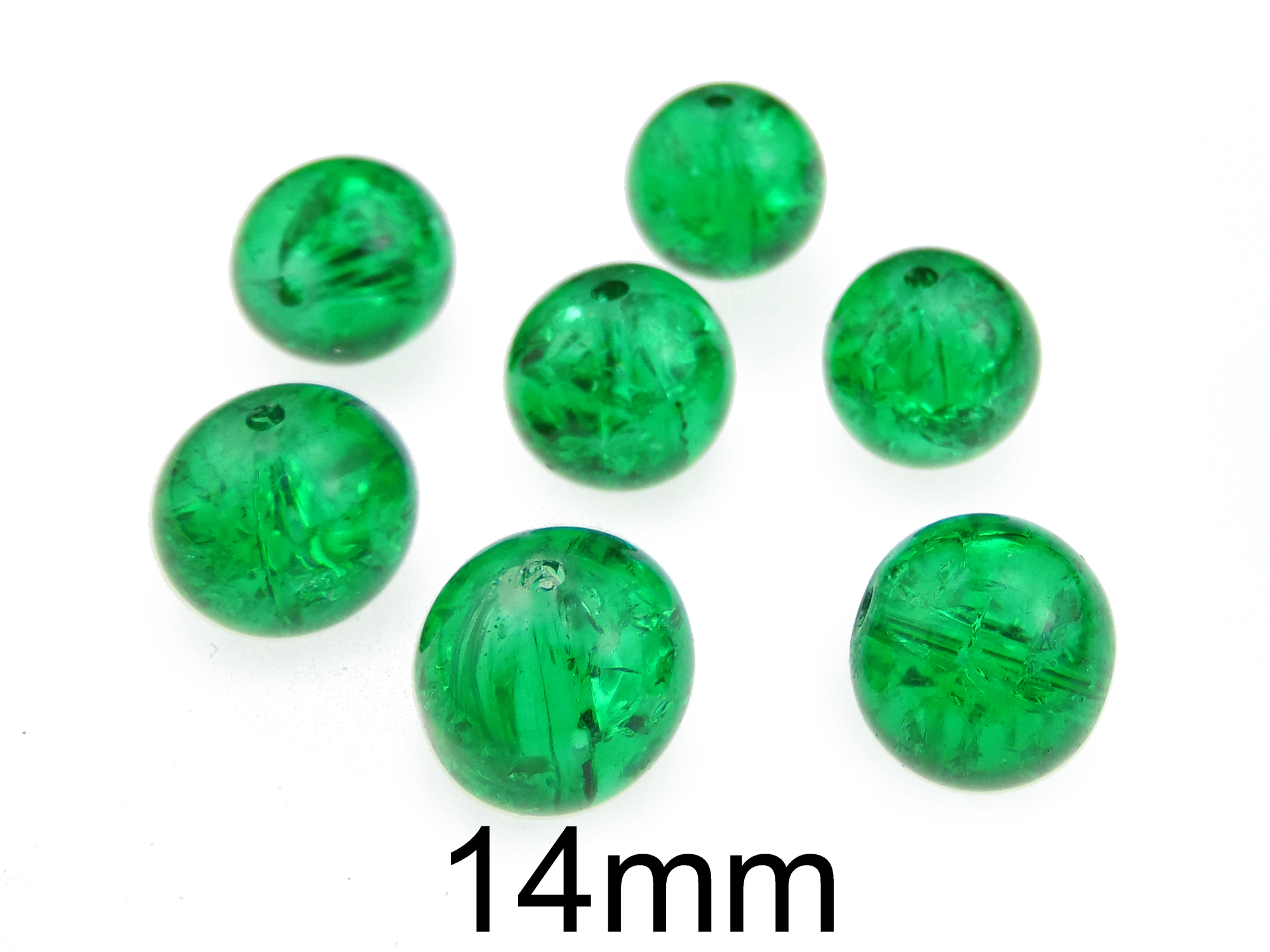 Margele crackle din sticla 14mm