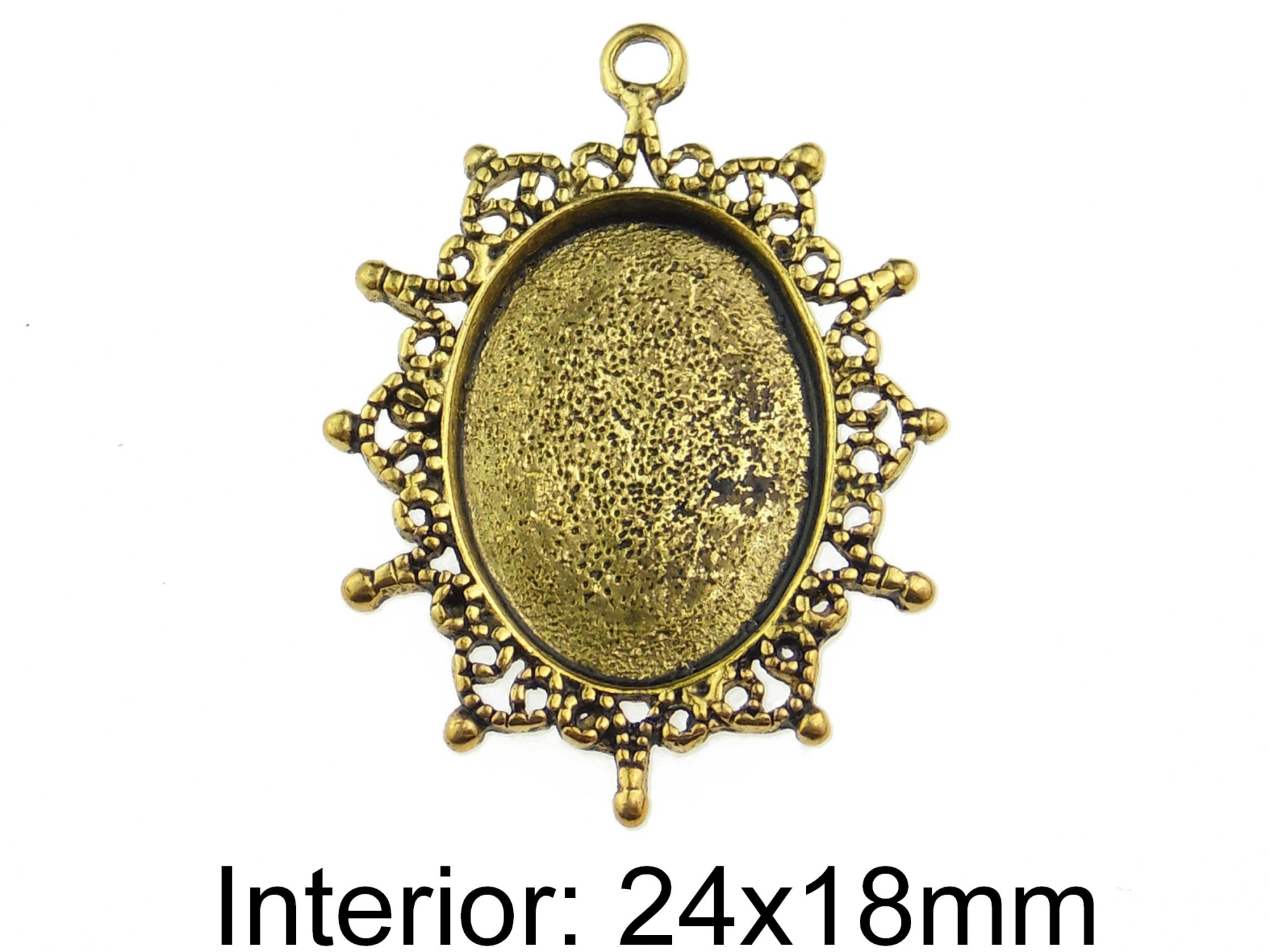 Baza cabochon. Interior platou: 24x18mm