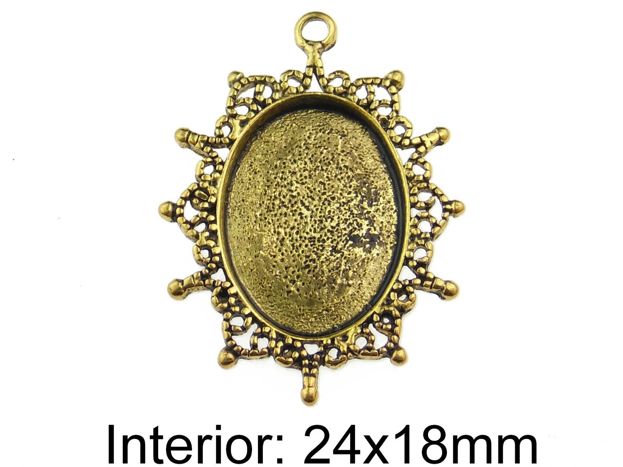 Baza cabochon. Interior platou: 24x18mm