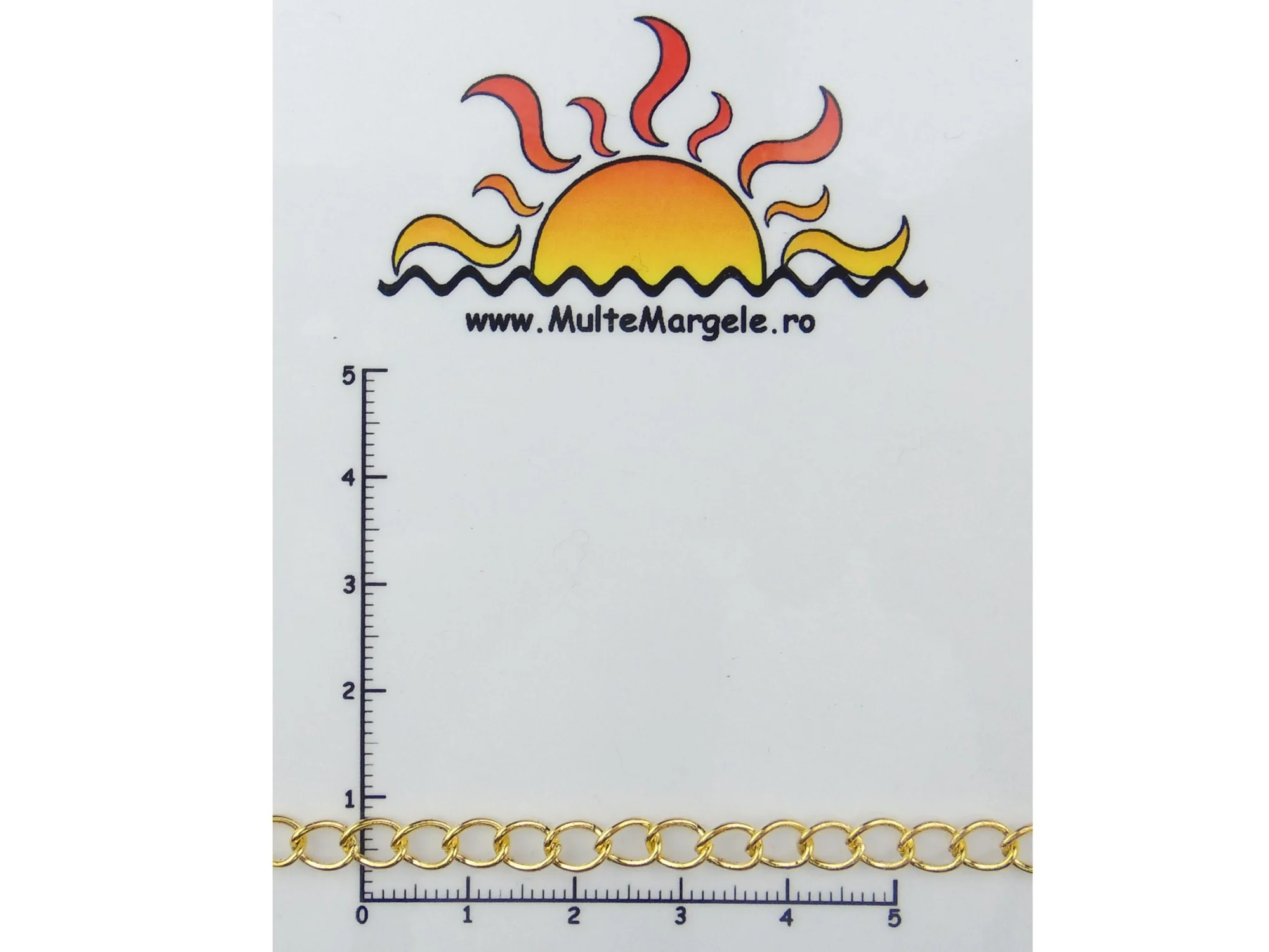 Lant Auriu din Zale 7x4.5x1.5mm (49cm)