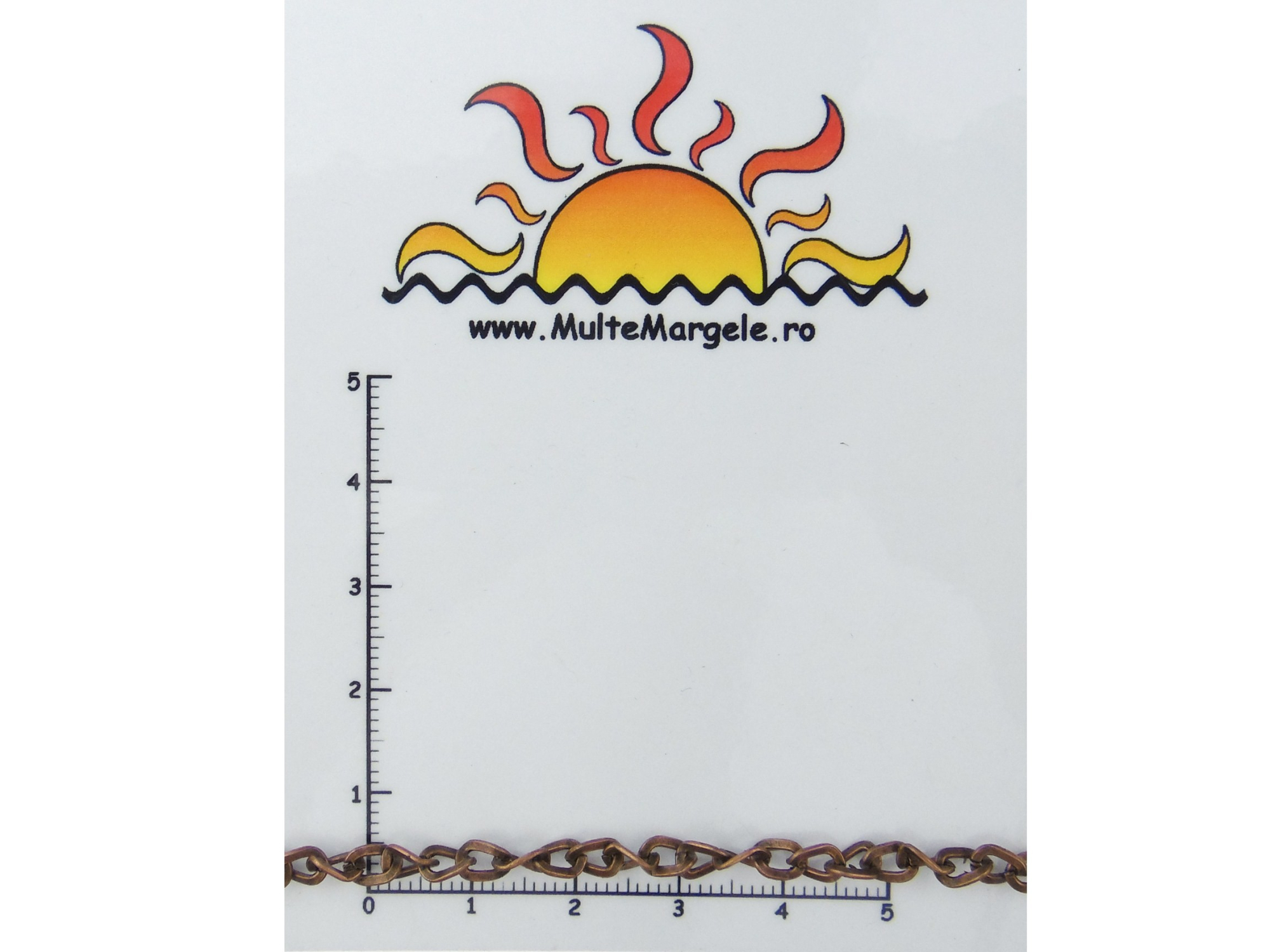 Lant Cuprat din zale 5x4x0.9mm (49cm)