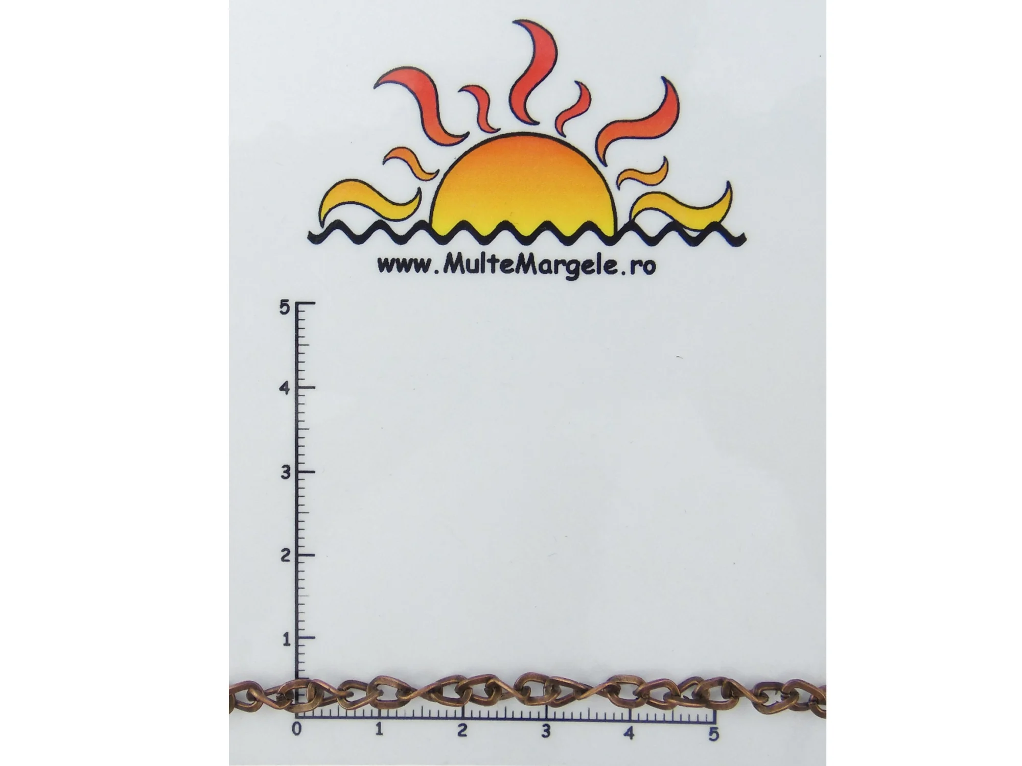 Lant Cuprat din zale 5x4x0.9mm (49cm)