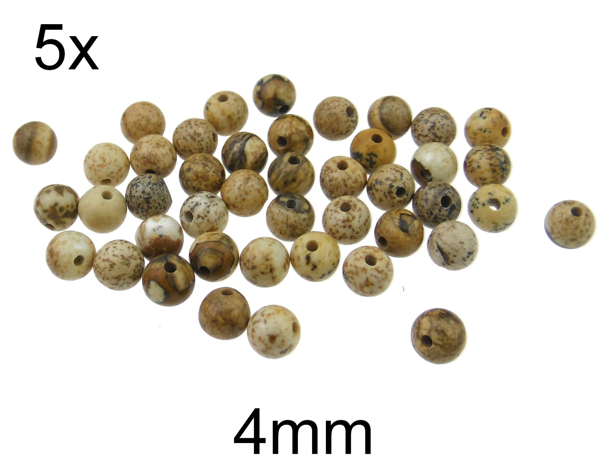 (5b)Jasp Natural. Diametru: 4mm