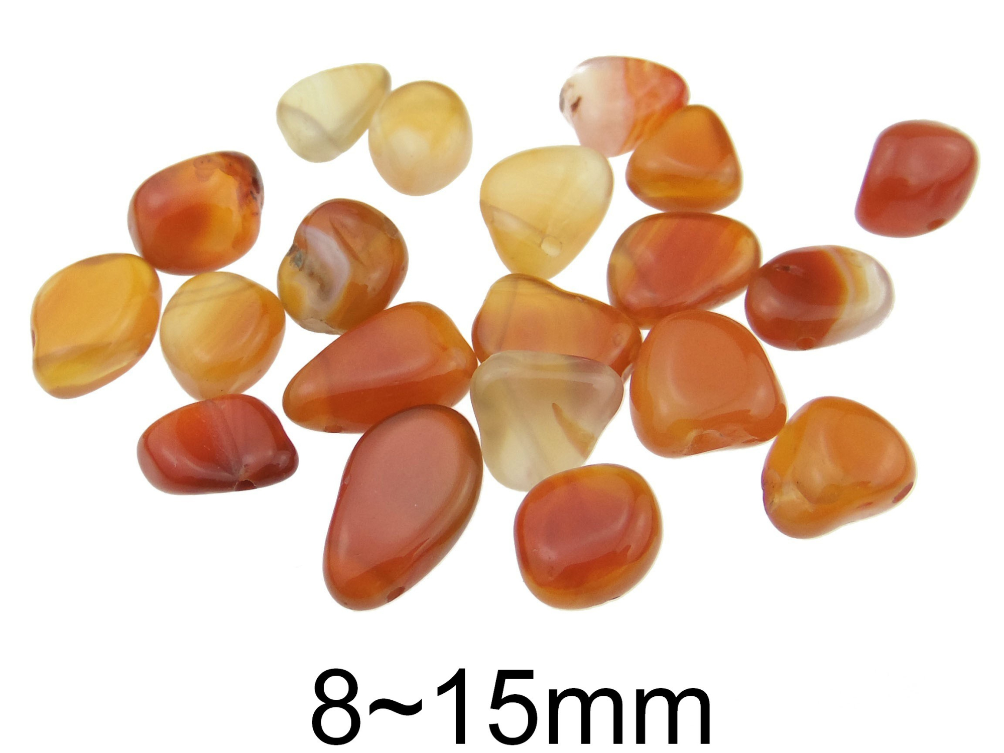Carnelian Natural. Dimensiuni: 8~15mm