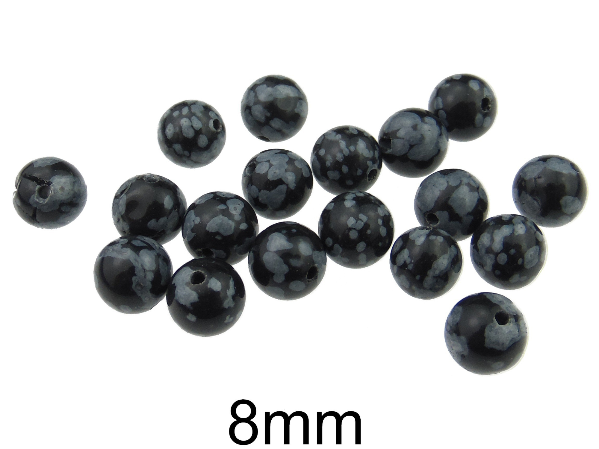 Snowflake Obsidian. Diametru: 8mm