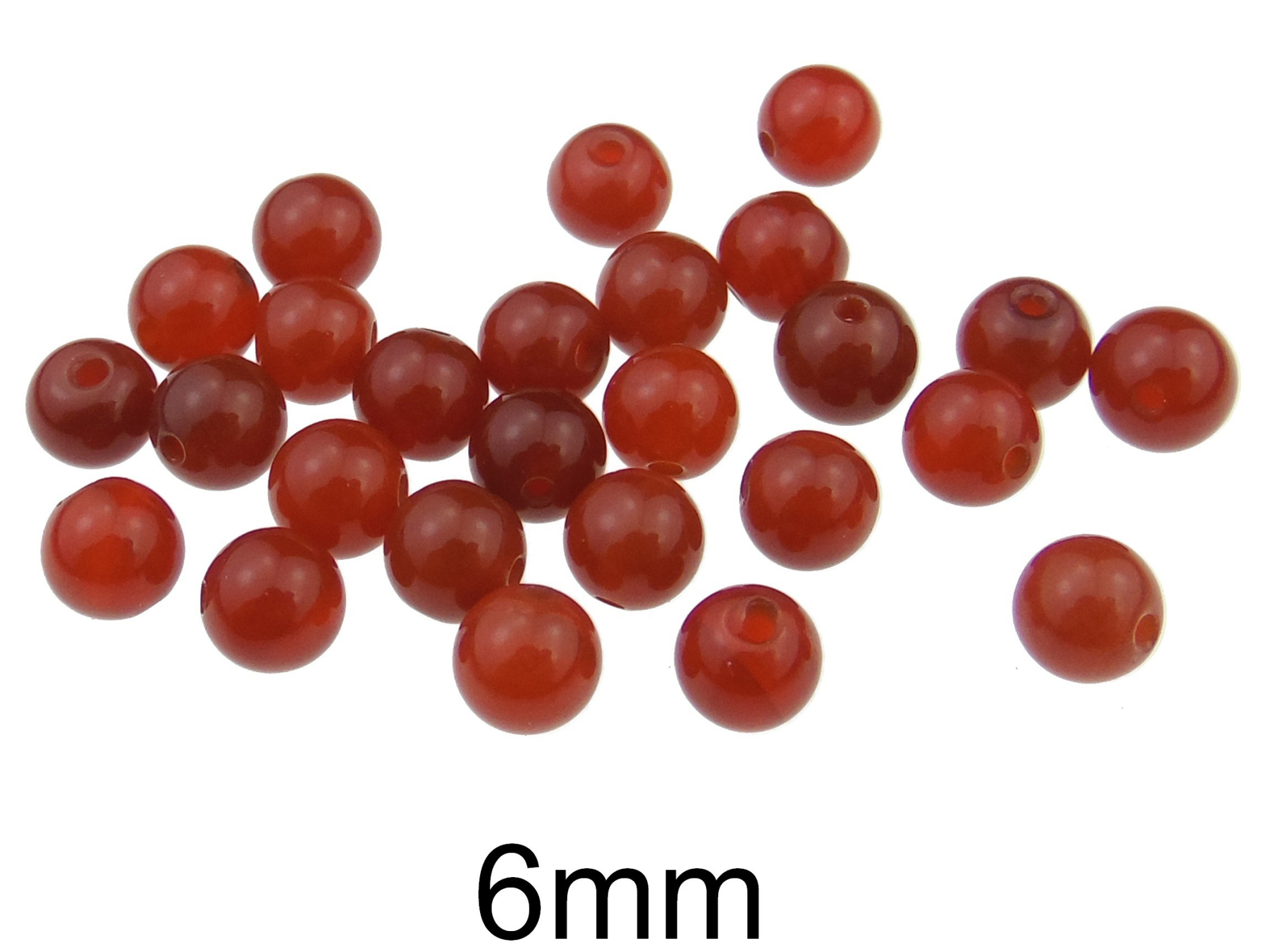 Carnelian Natural. Diametru: 6mm