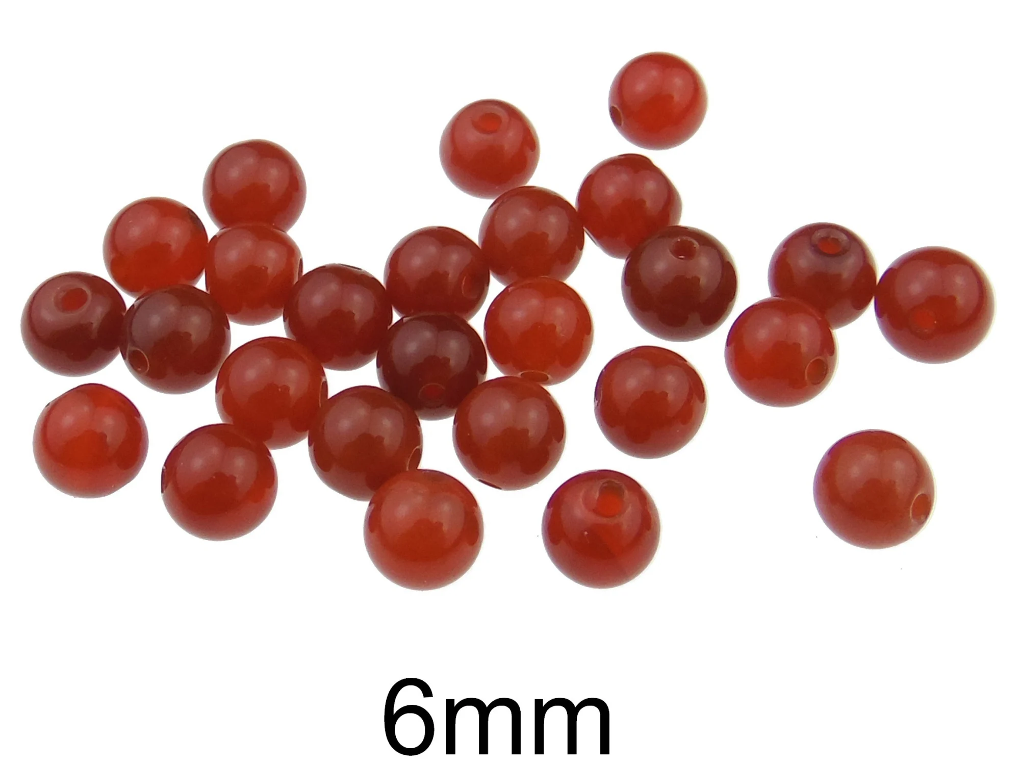 Carnelian Natural. Diametru: 6mm