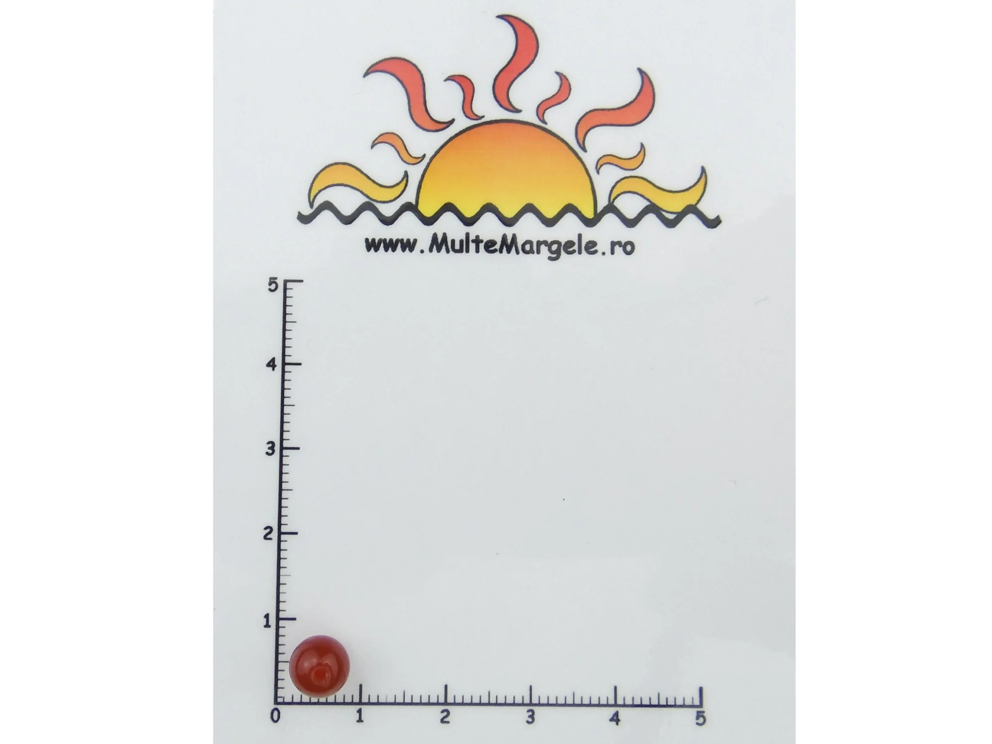 Carnelian Natural. Diametru: 6mm