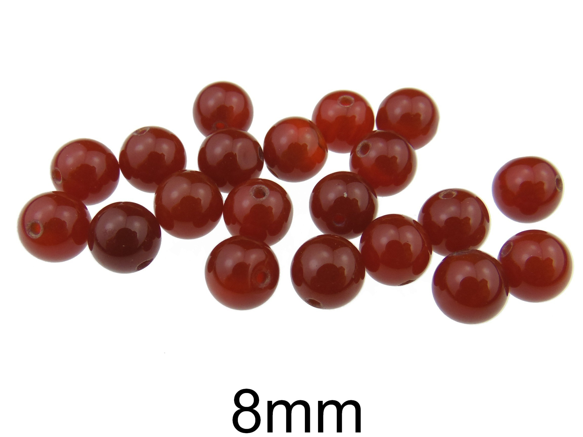 Carnelian Natural. Diametru: 8mm