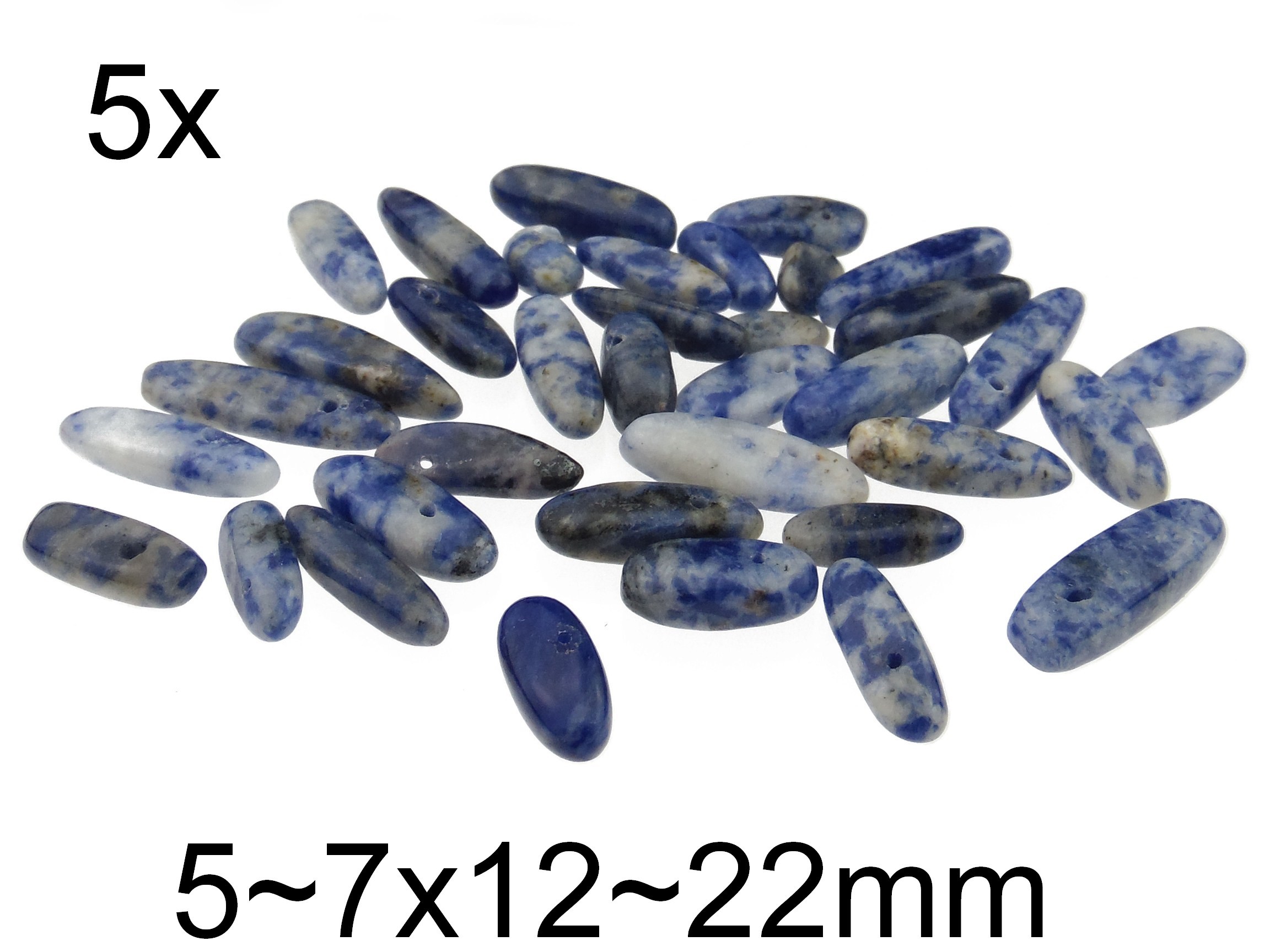 (5b)Sodalite Natural. Dimensiuni: 12~22x5~7mm