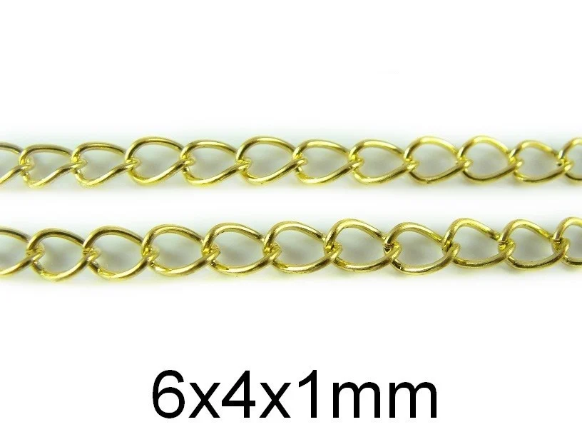 (1m)Lant Auriu 6x4x1mm(49cm)