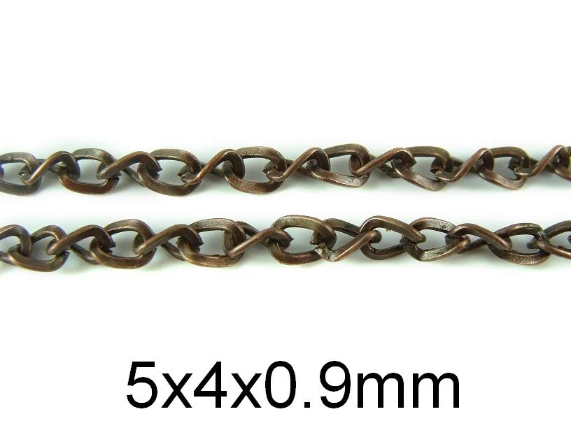 Lant Cuprat din zale 5x4x0.9mm (49cm)