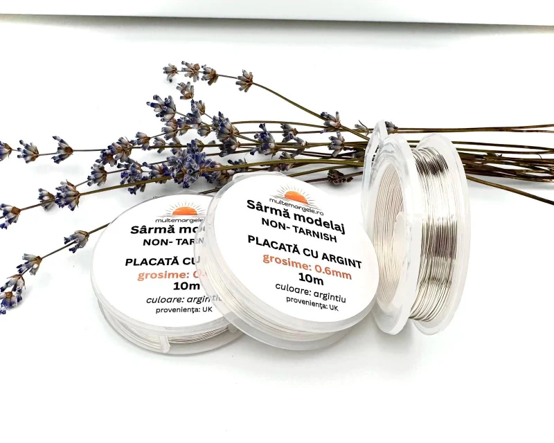 Sârmă Non-Tarnish 0.6 mm Placată cu Argint