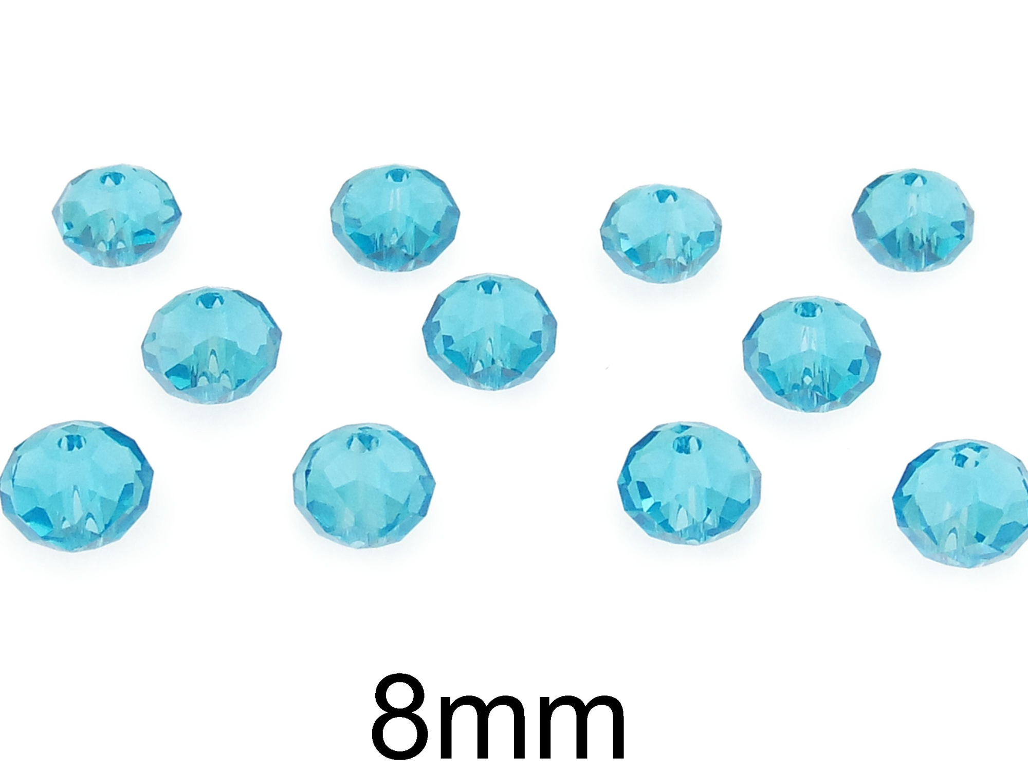 Cristale rondele din sticla, fatetate si transparente 8x6mm