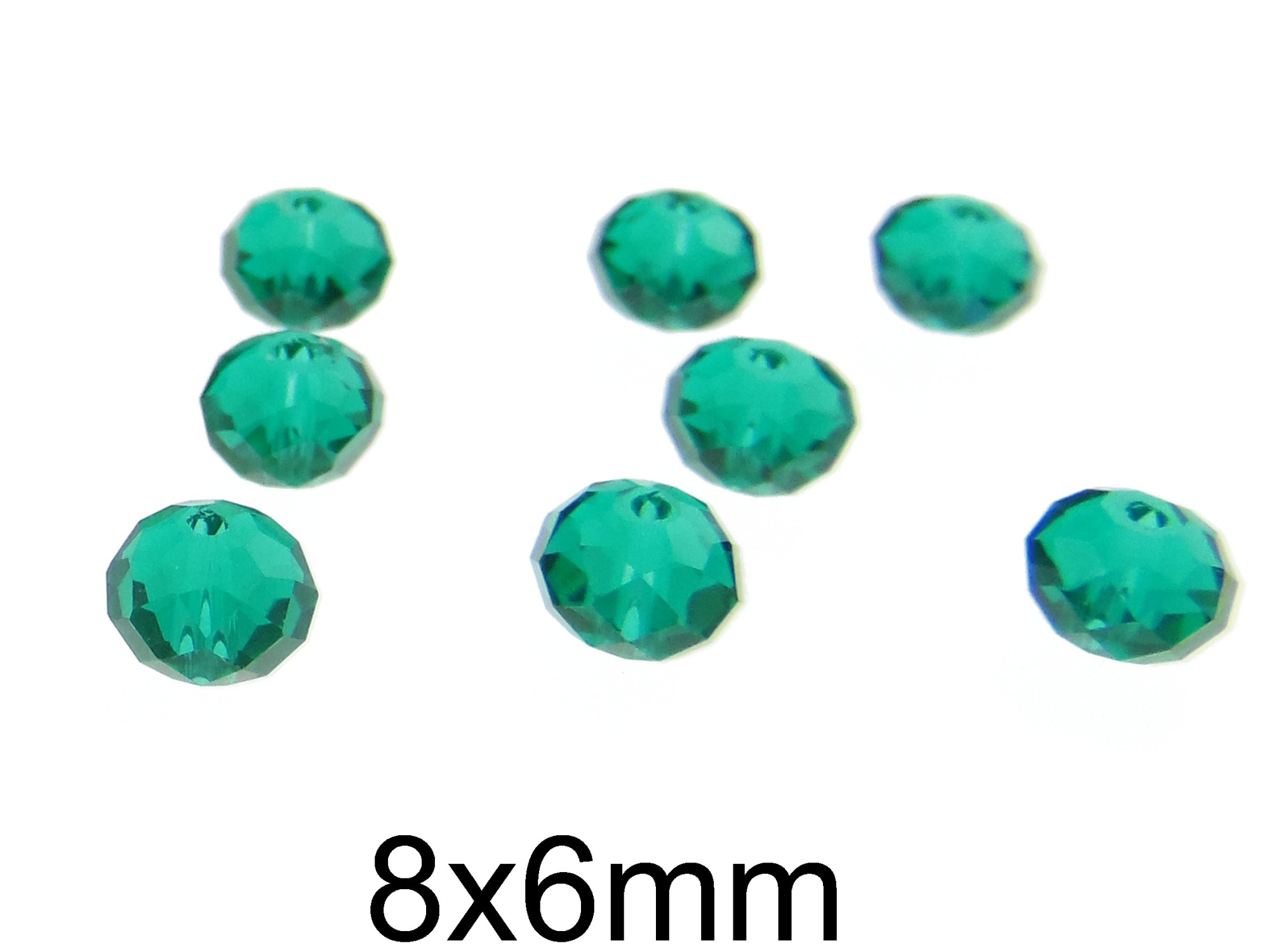 Cristale rondele din sticla, fatetate si transparente 8x6mm