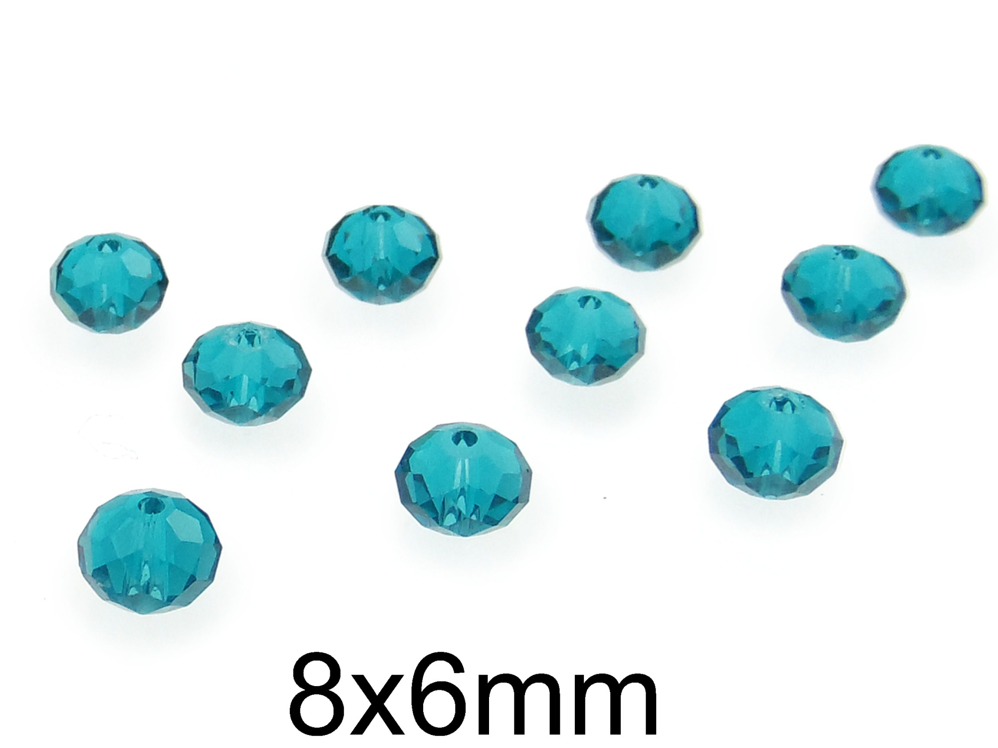 Cristale rondele din sticla, fatetate si transparente 8x6mm