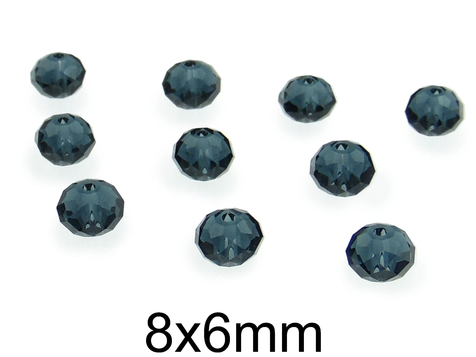 Cristale rondele din sticla, fatetate si transparente 8x6mm