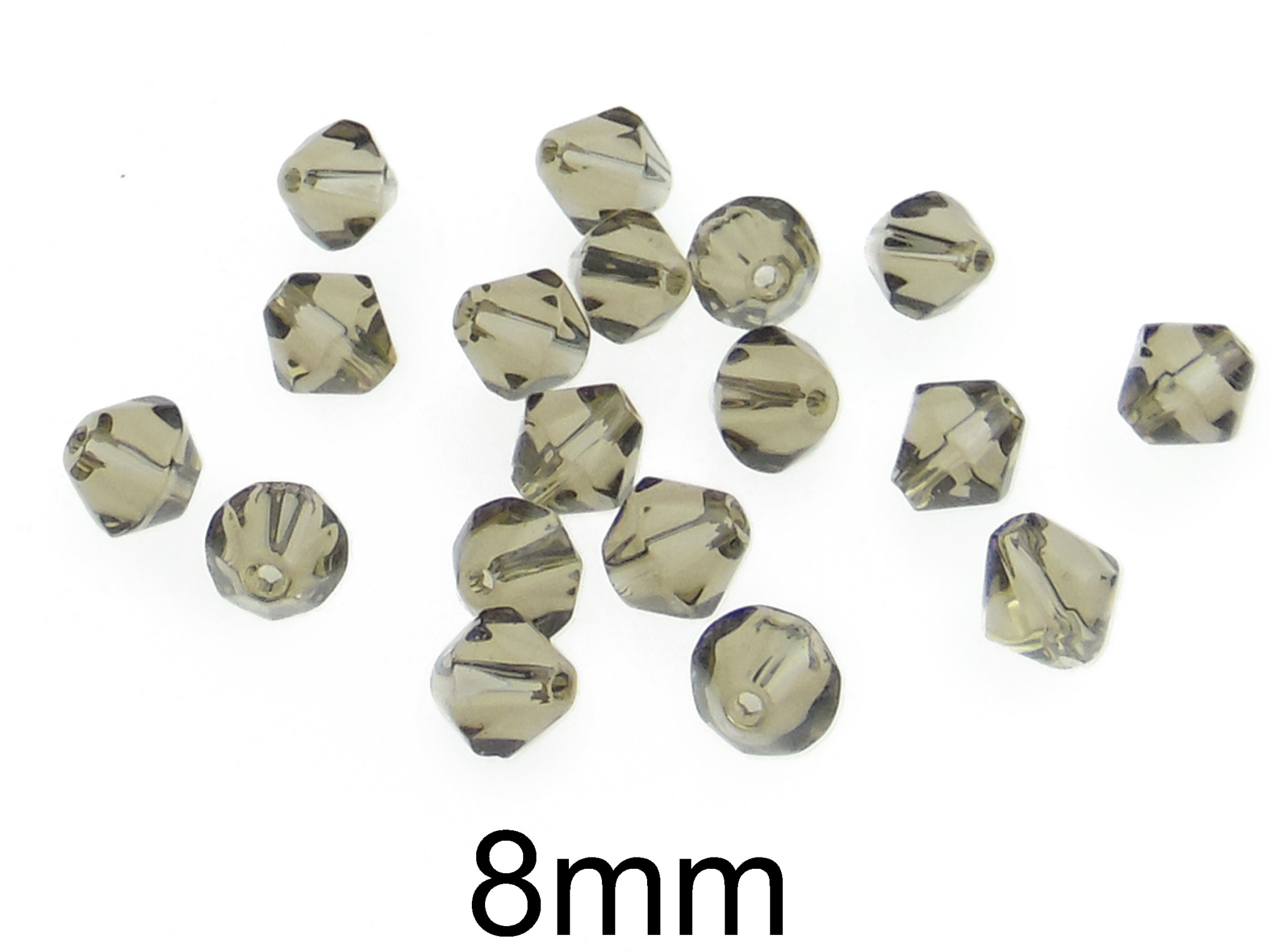 Cristale biconice si transparente din sticla 8mm