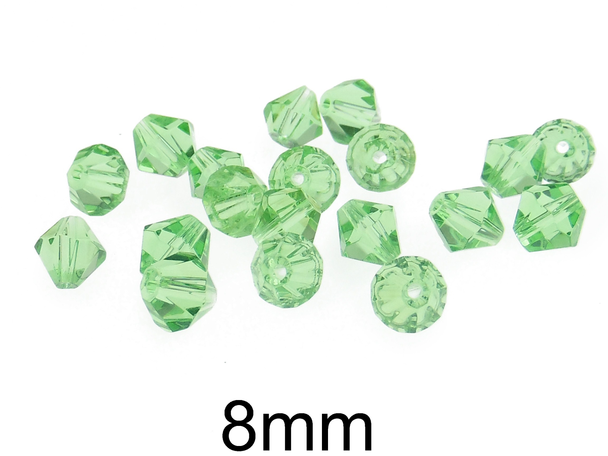 Cristale biconice si transparente din sticla 8mm