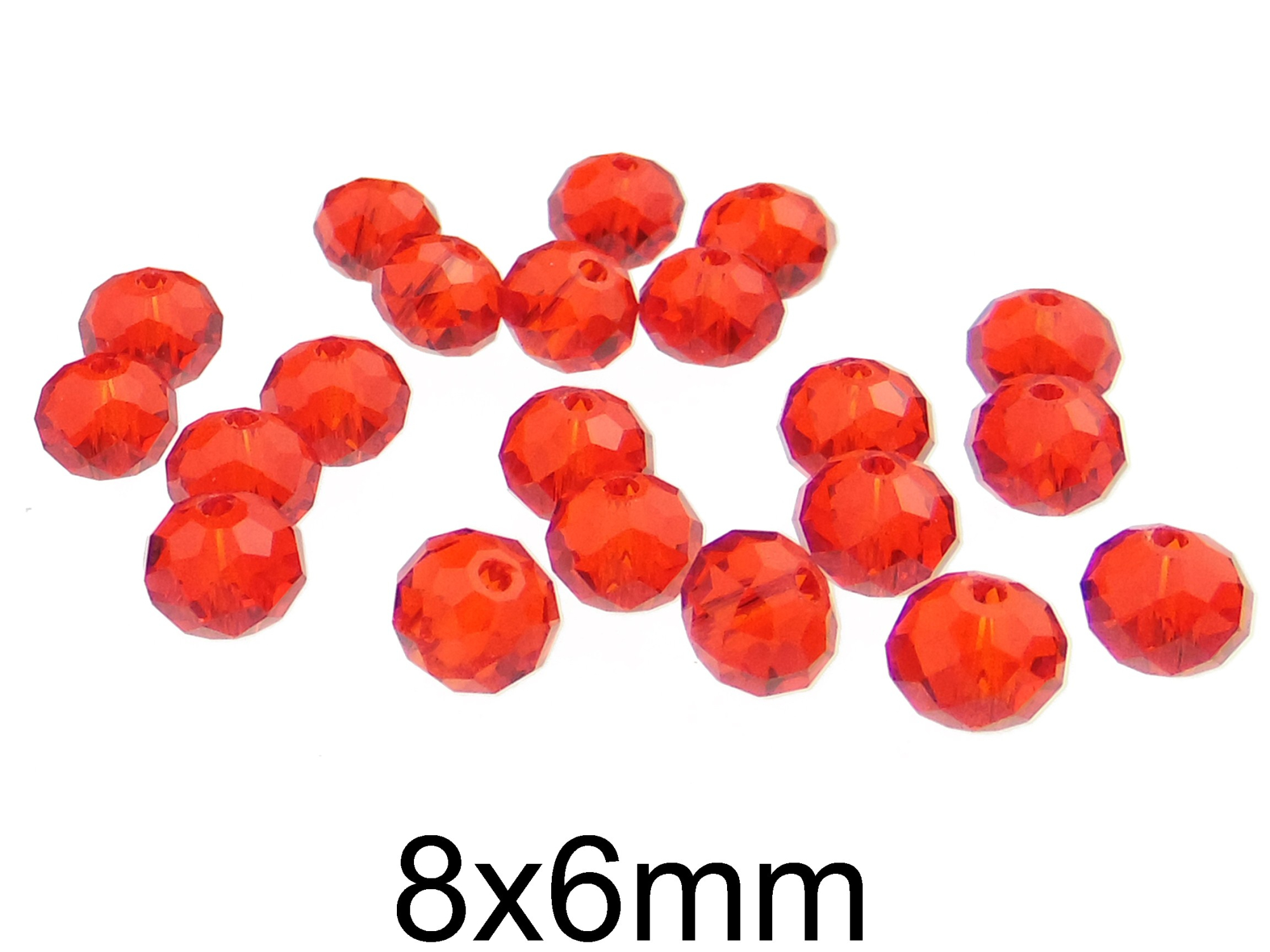 Cristale rondele din sticla, fatetate si transparente 8x6mm
