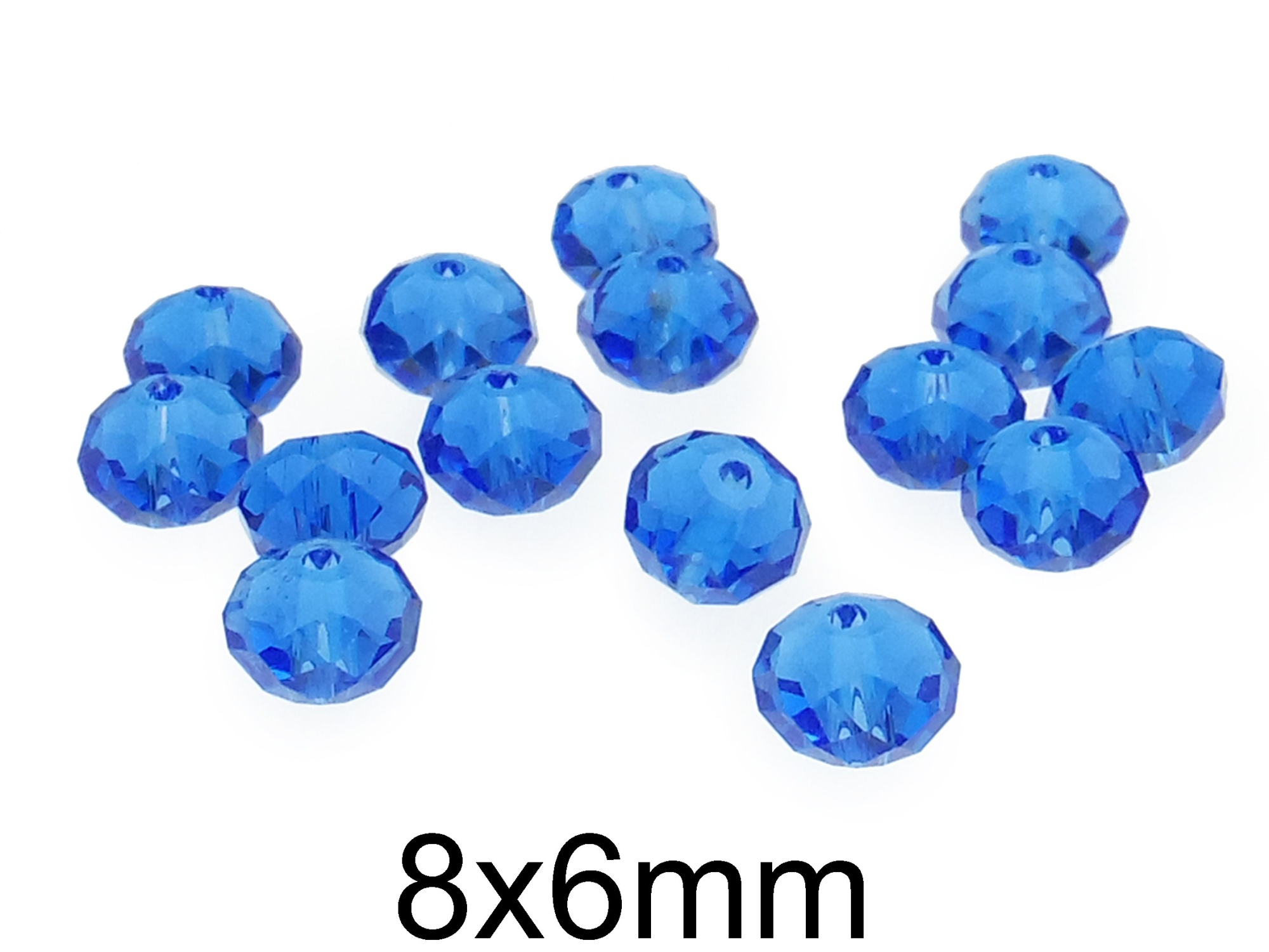Cristale rondele din sticla, fatetate si transparente 8x6mm