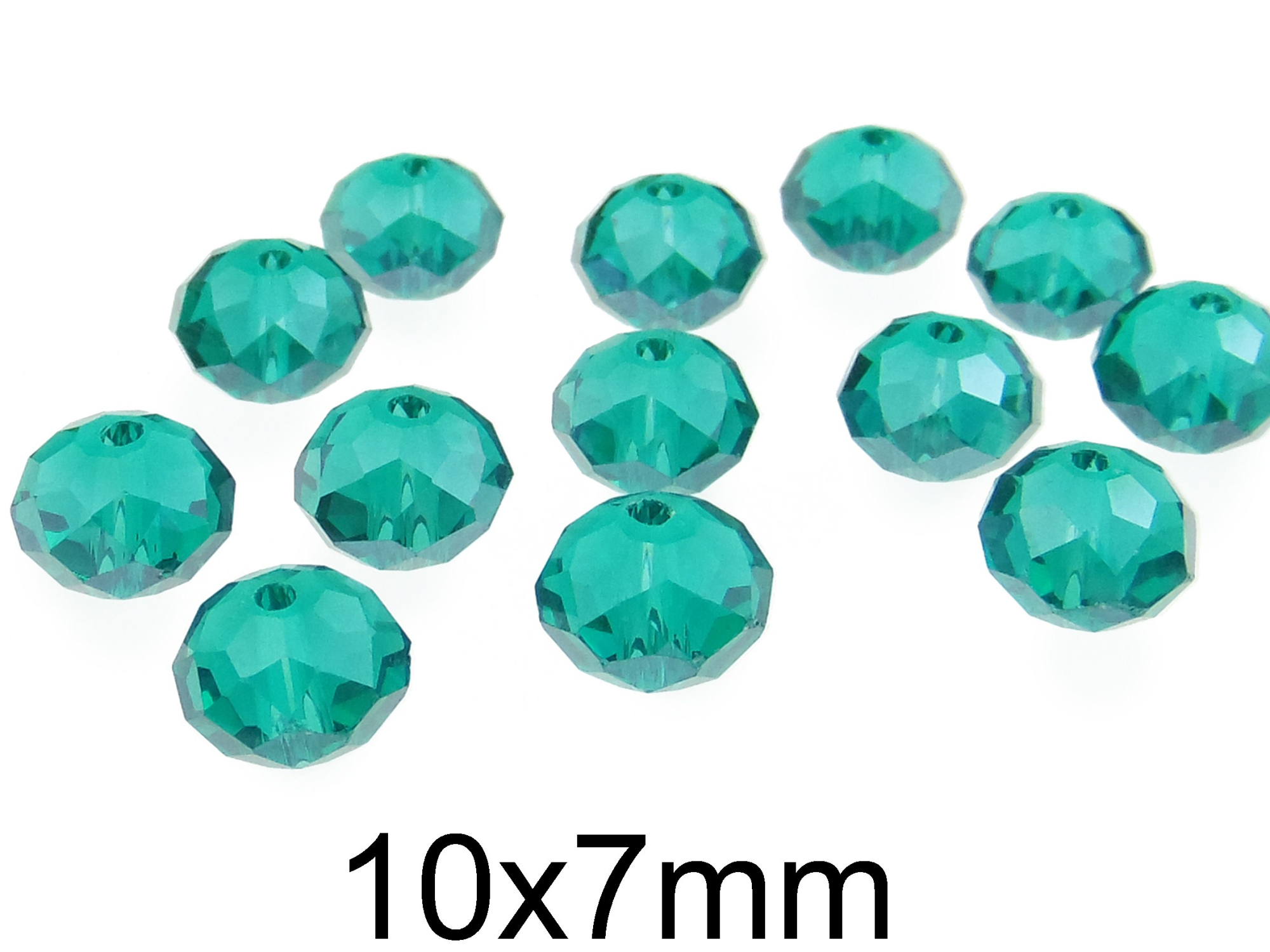 Cristale rondele din sticla, fatetate si transparente 10x7mm