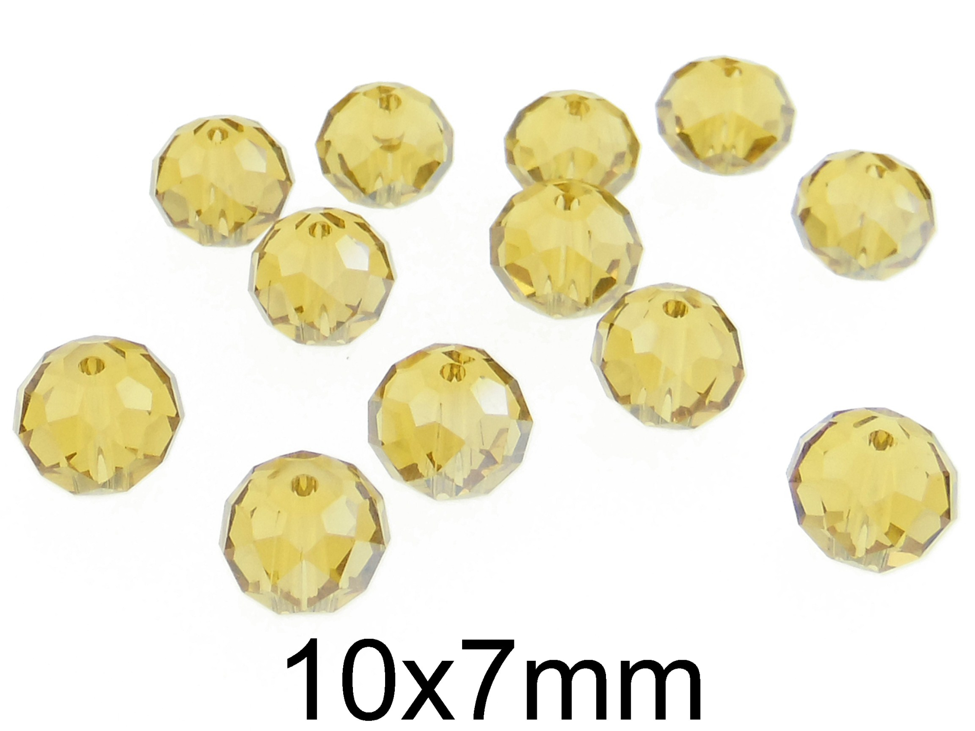 Cristale rondele din sticla, fatetate si transparente 10x7mm
