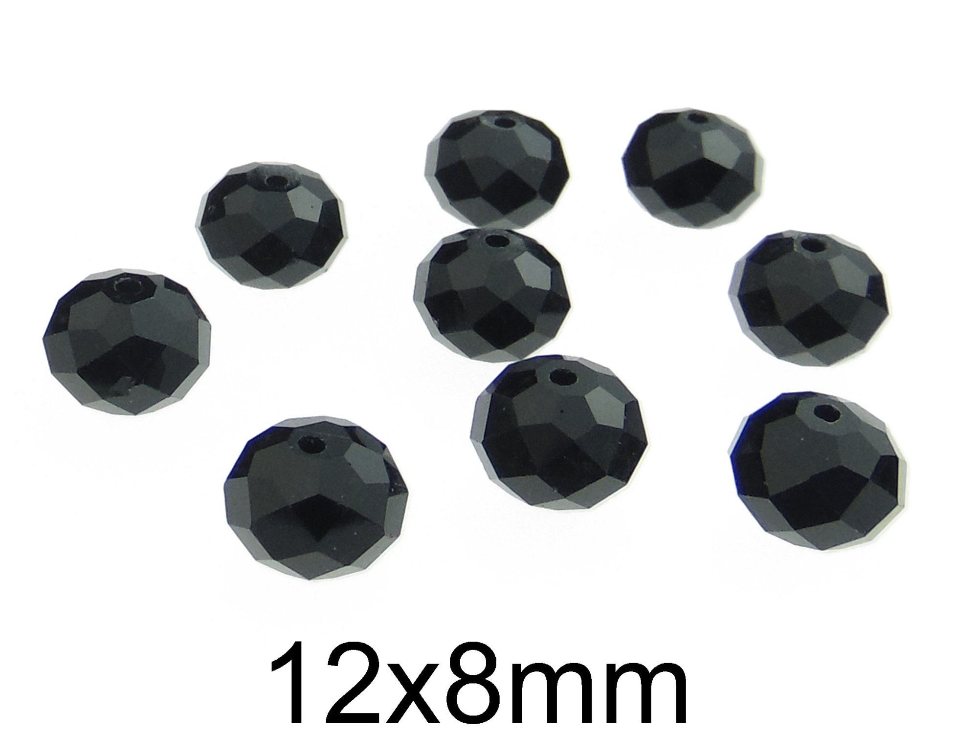 Cristale rondele din sticla, fatetate 12x8mm