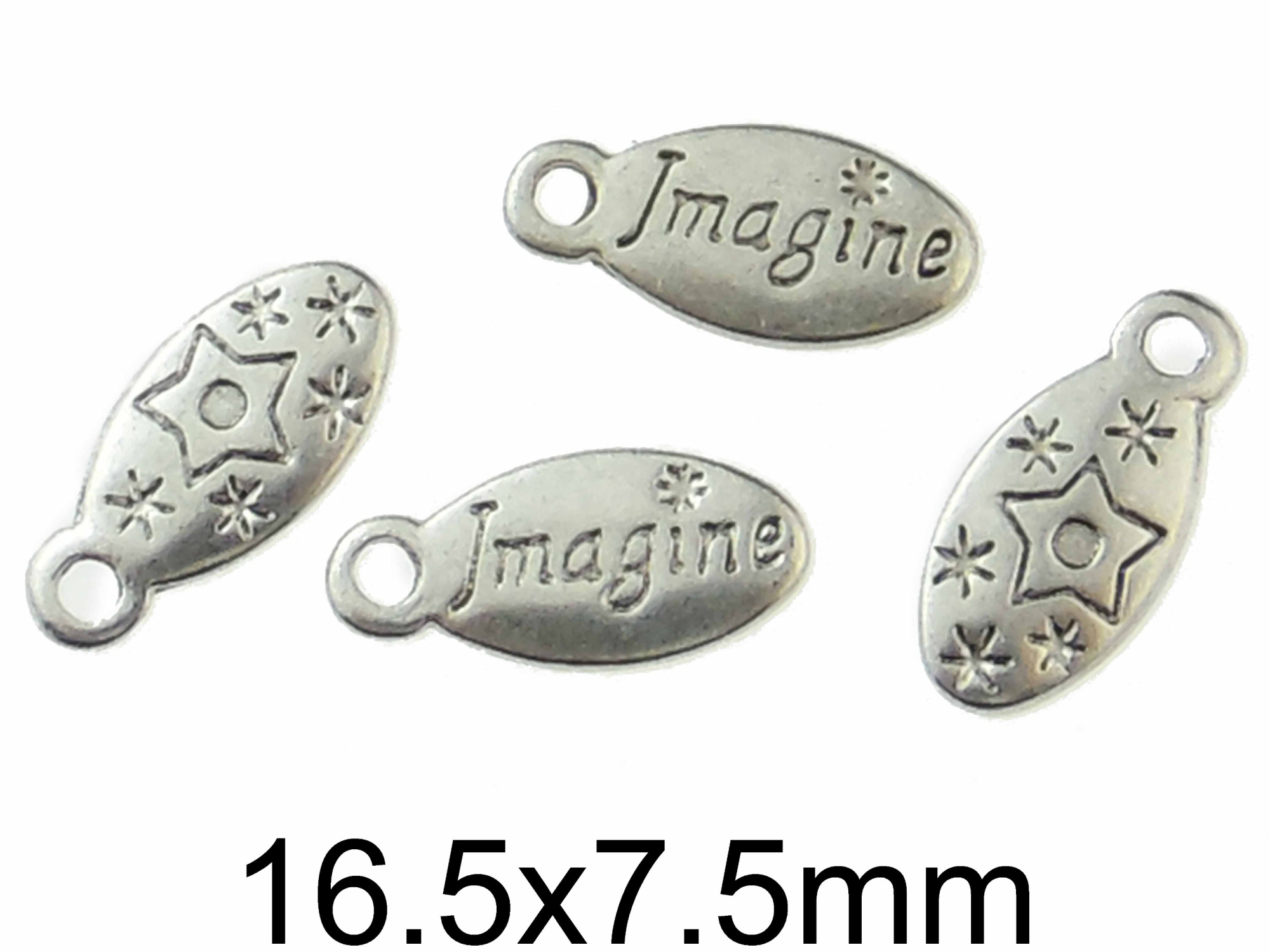 Charm Argint Tibetan "Imagine"