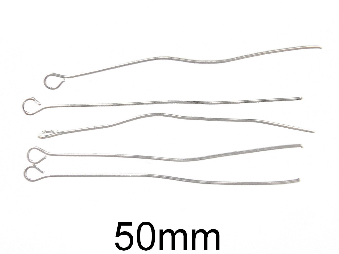 (100b)Ace argintii cu bucla. Lungime: 50mm