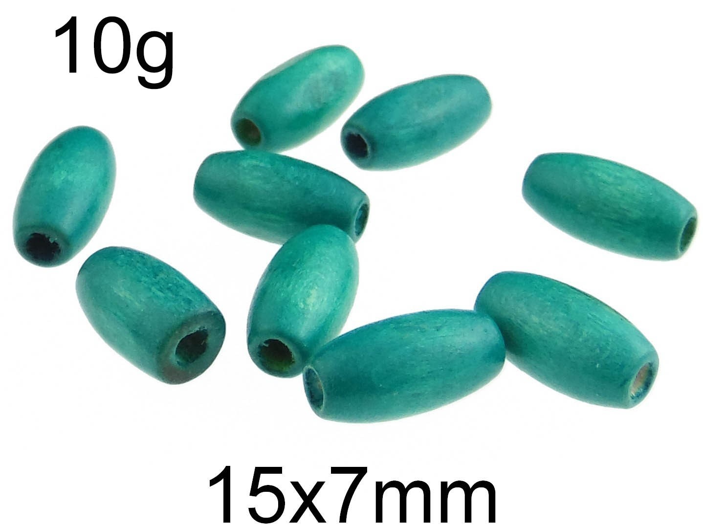 (10g)Margele lemn 15x7mm