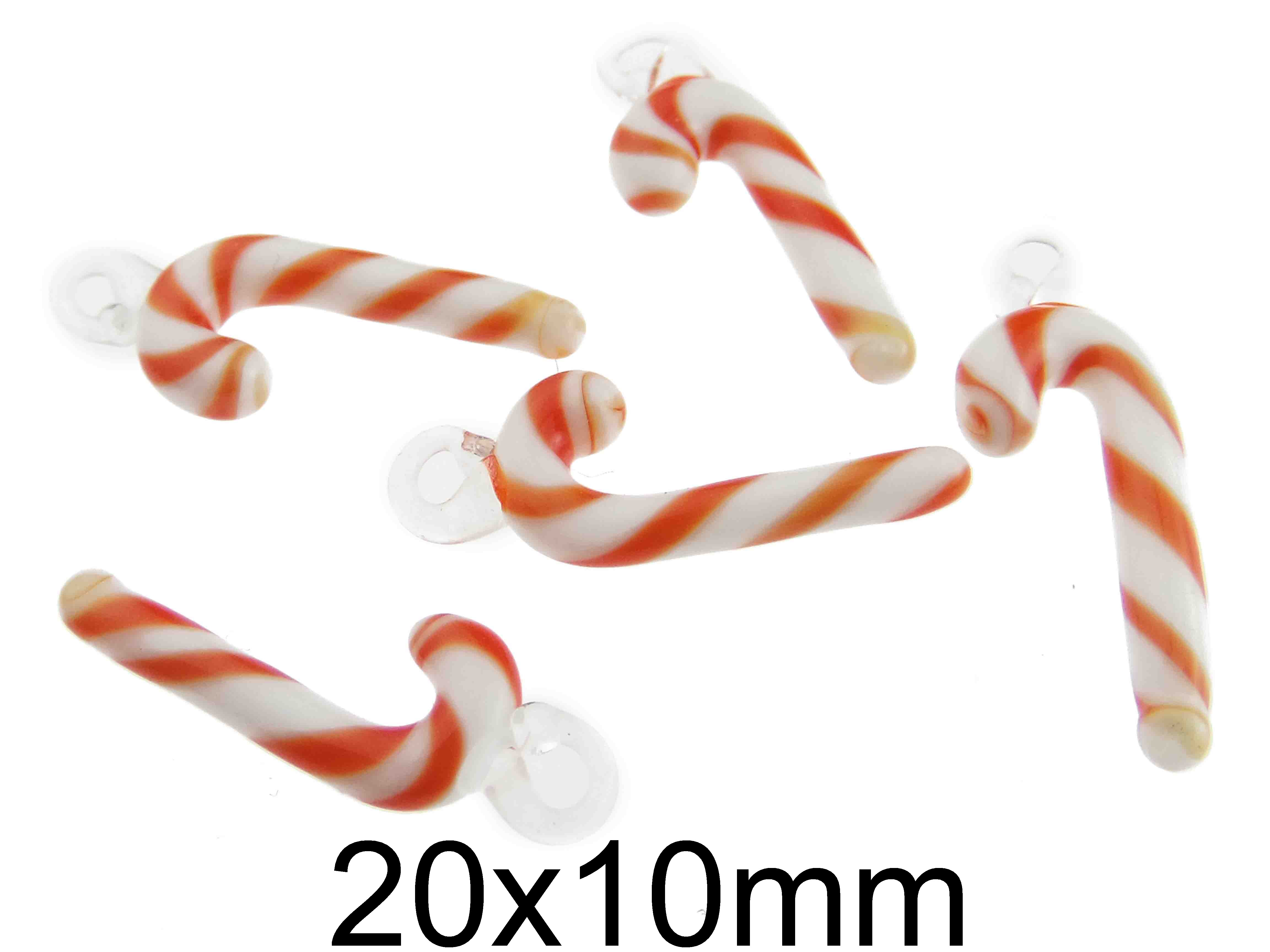 Charm Sticla CandyCane 20x10mm - xmas013