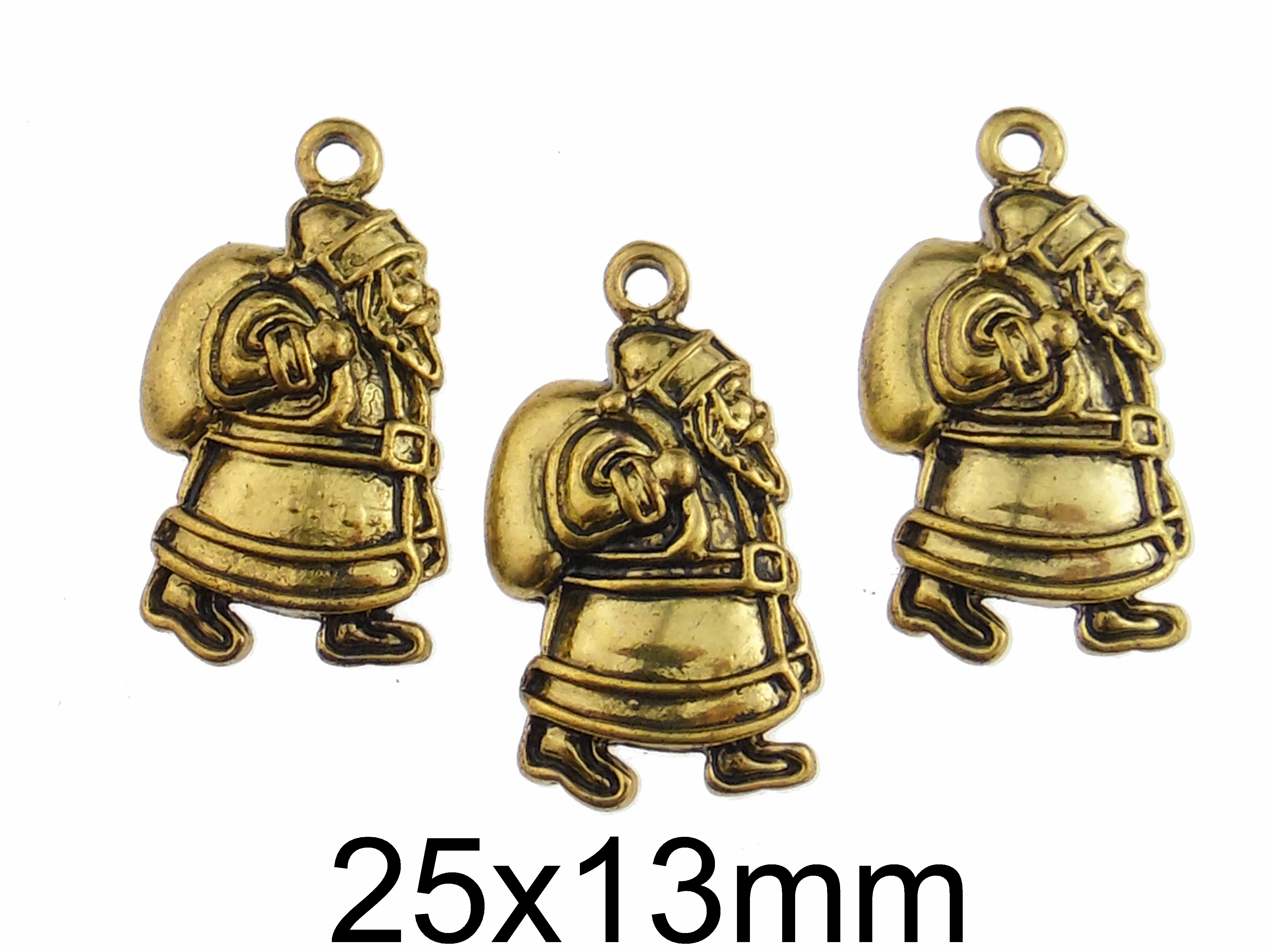 Charm Mos Craciun 25x13mm - xmas022
