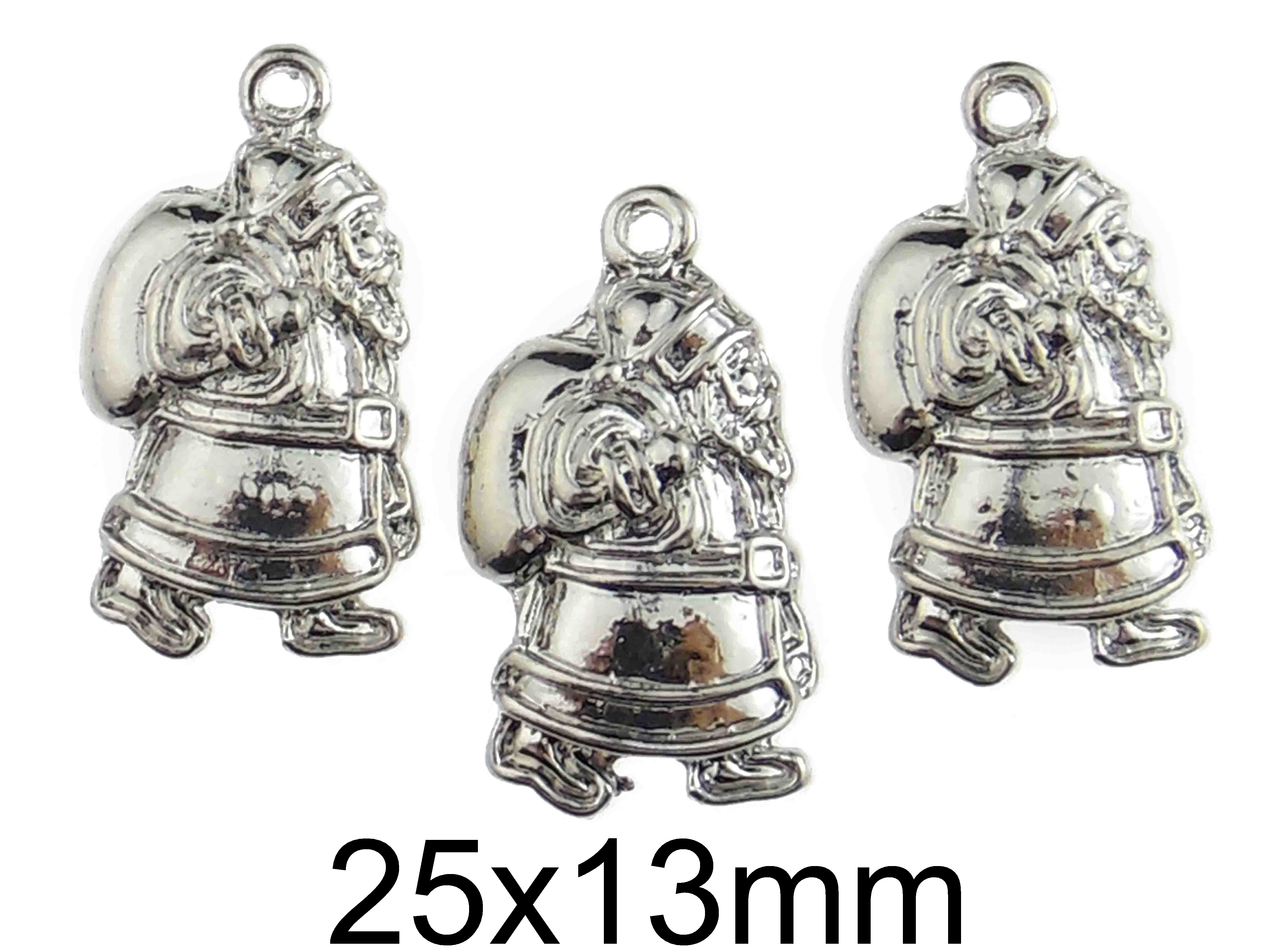 Charm Mos Craciun 25x13mm - xmas023