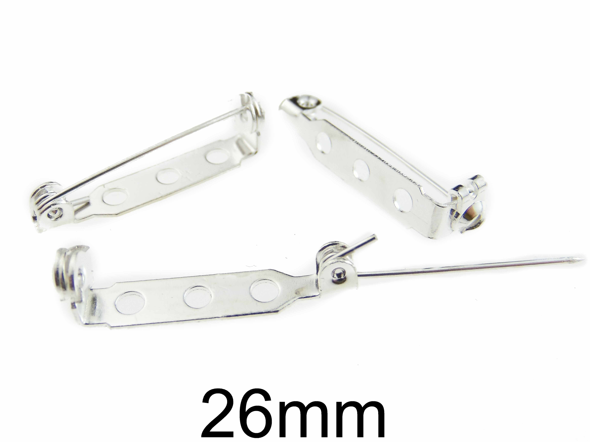 Baza Brosa Argintie, cu 3 gauri siguranta 26mm