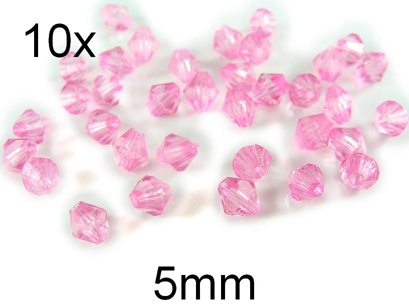 (10b)Margele Biconice Acrilice 5mm