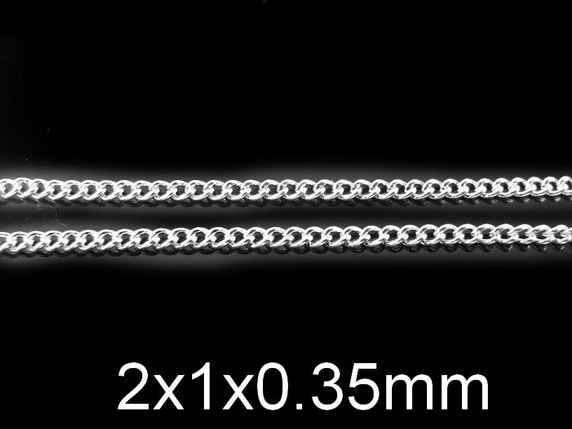 Lant Argintiu 2x1x0.35mm (49cm)