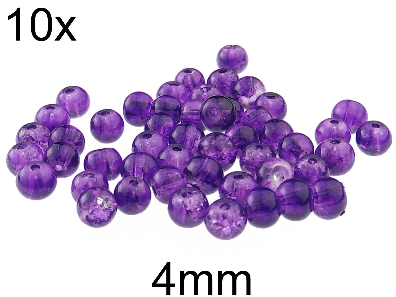 (10b)Margele crackle din sticla 4mm