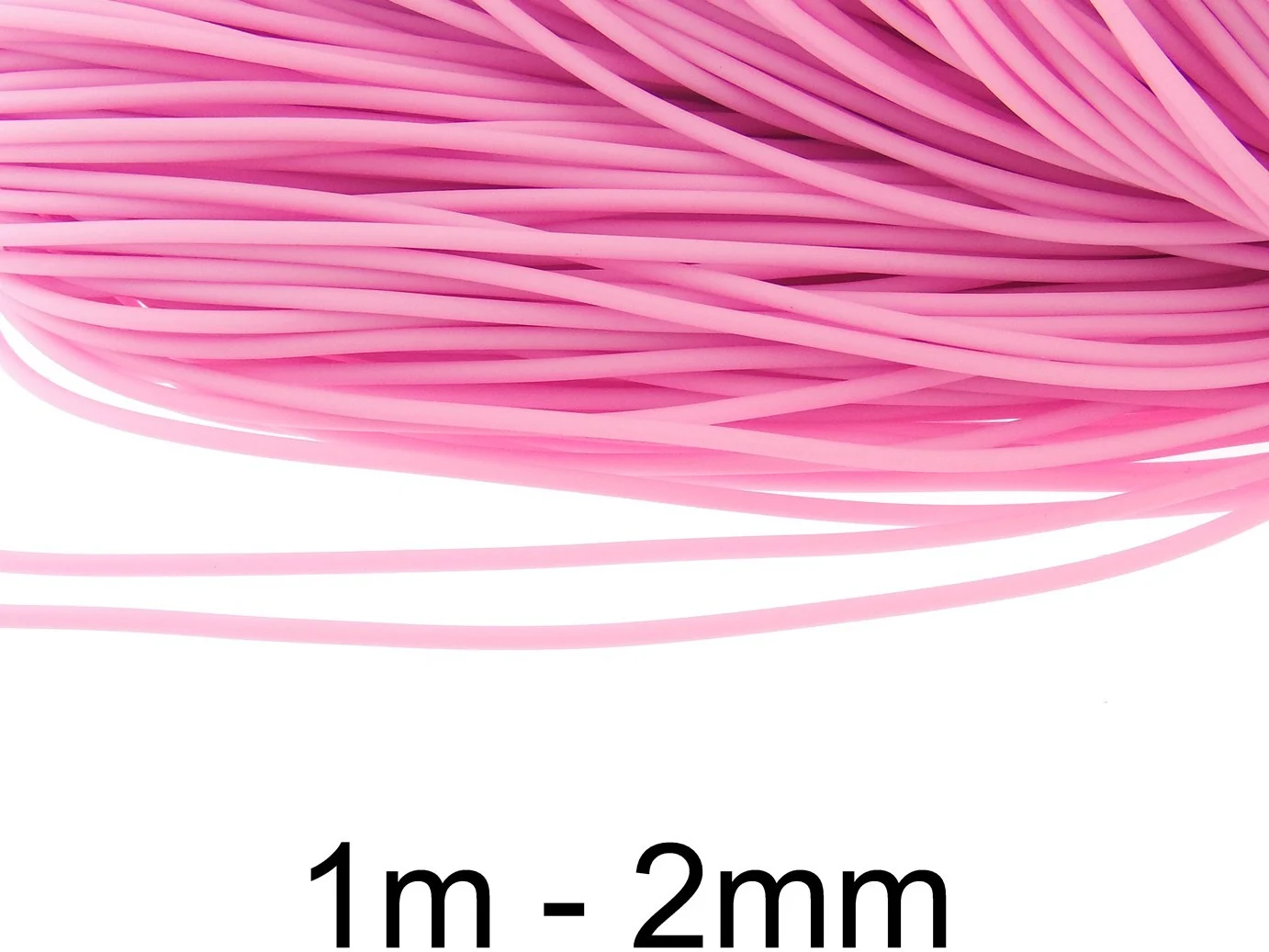 (1m)Snur Cauciuc. Diametru fir: 2mm. Roz