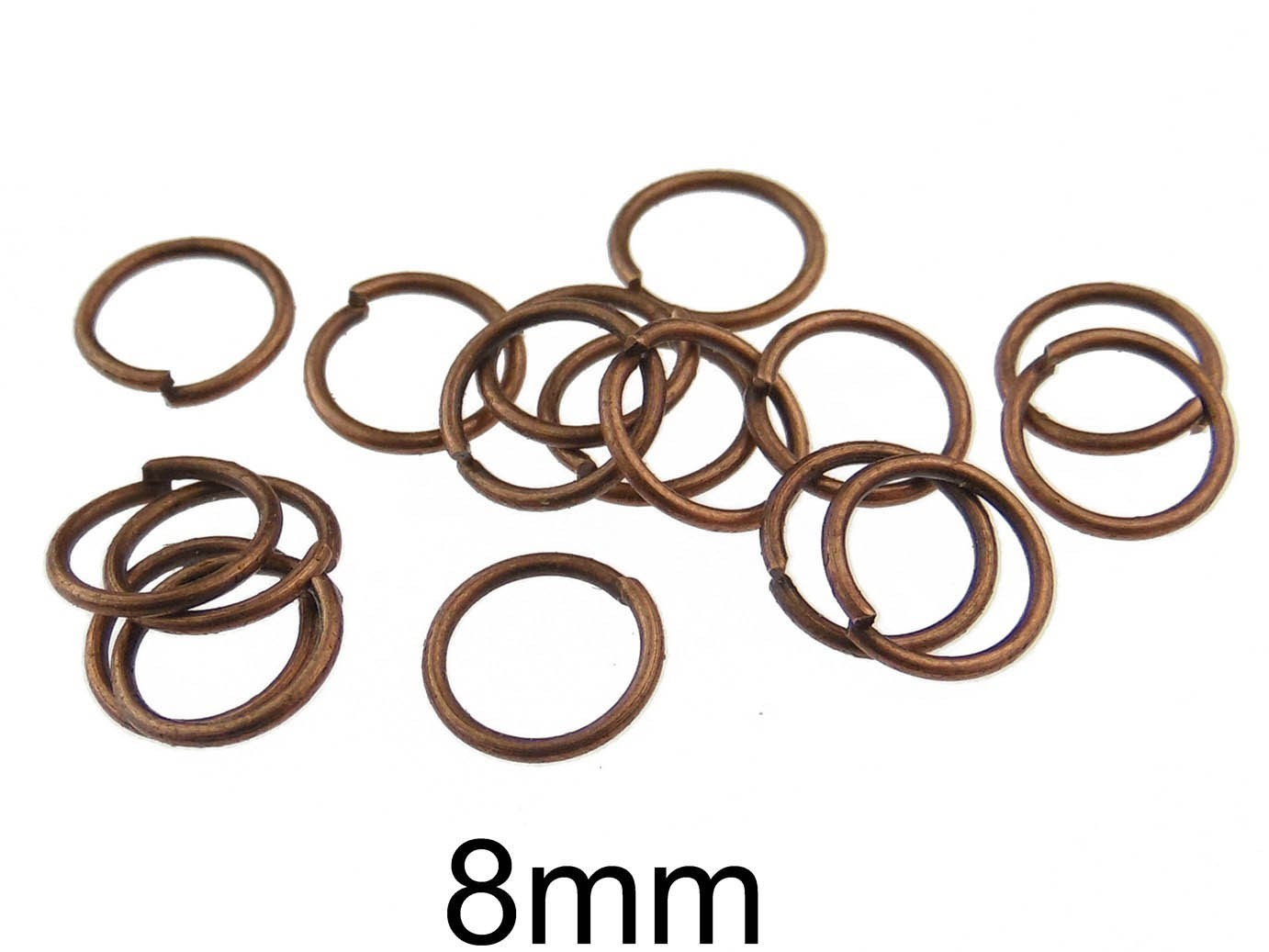 (10g)Zale cupru. Diametru: 8mm. Grosime: 0.7mm