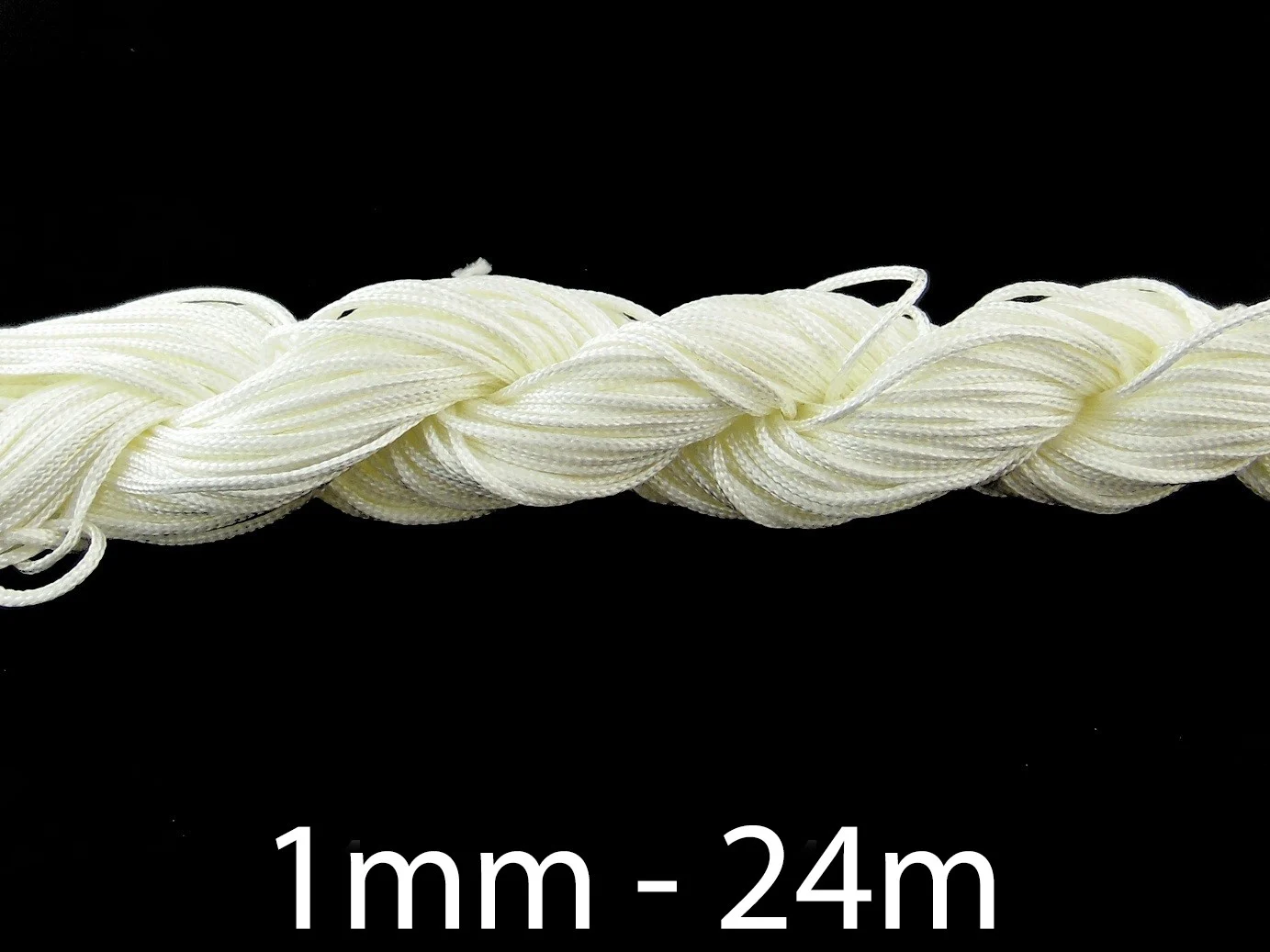 (24m)Snur Nylon. Diametru fir: 1mm. Culoare: Crem/ Ivory