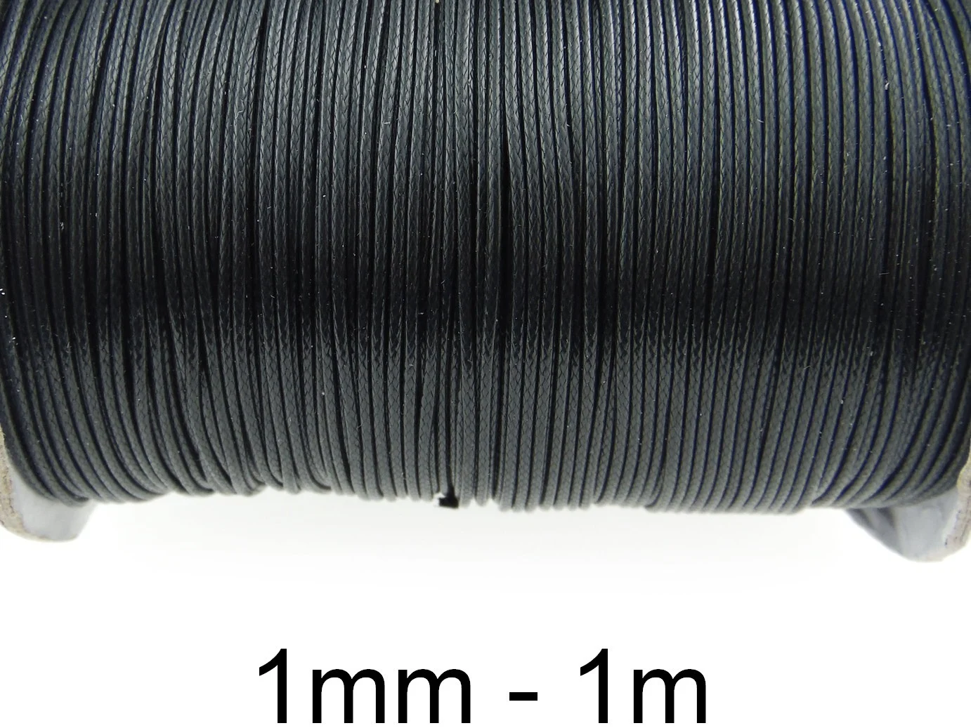 (1m)Snur poliester cerat. Diametru fir: 1mm. Negru
