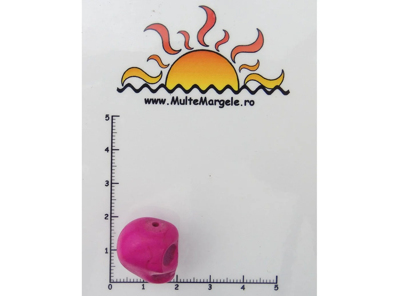 Craniu Howlit. Dimensiuni: 18x17mm