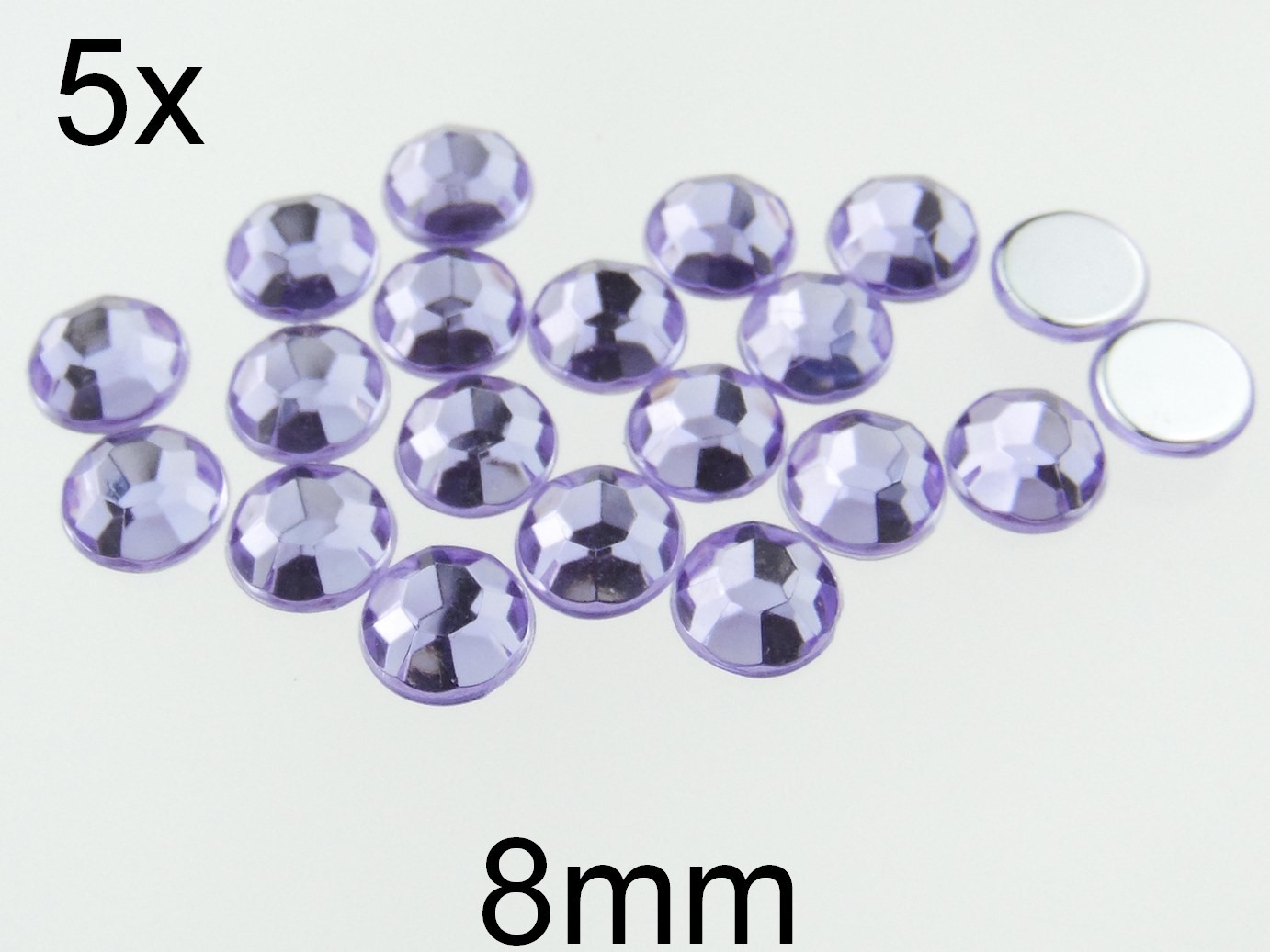 (5b)Strasuri acrilice. Diametru: 8mm