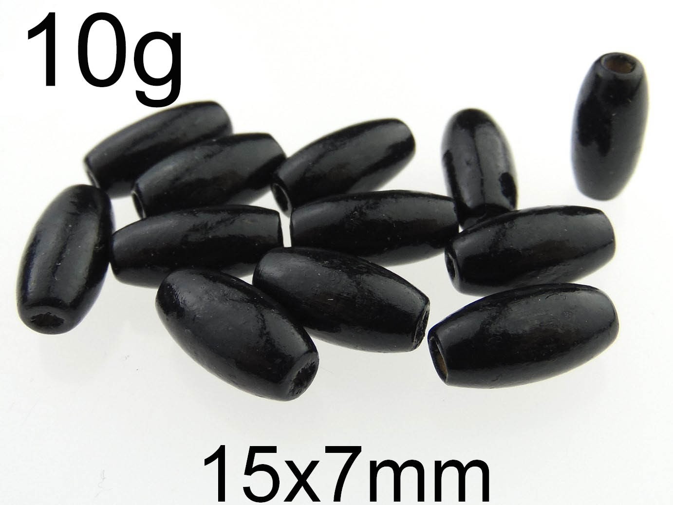 (10g)Margele lemn 15x7mm