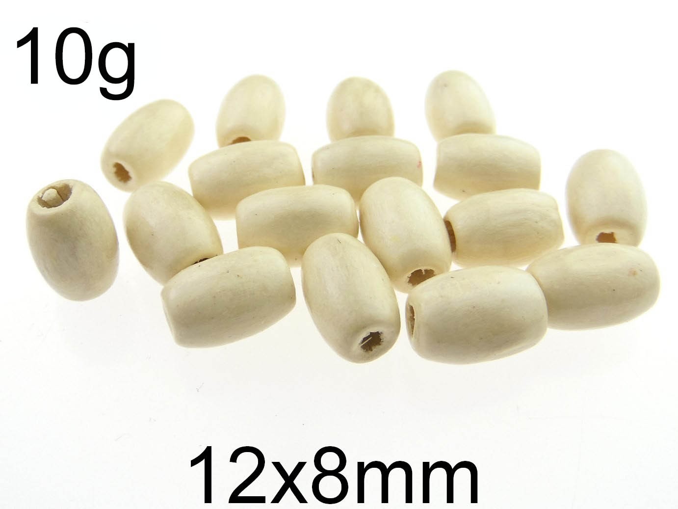 (10g)Margele lemn 12x8mm