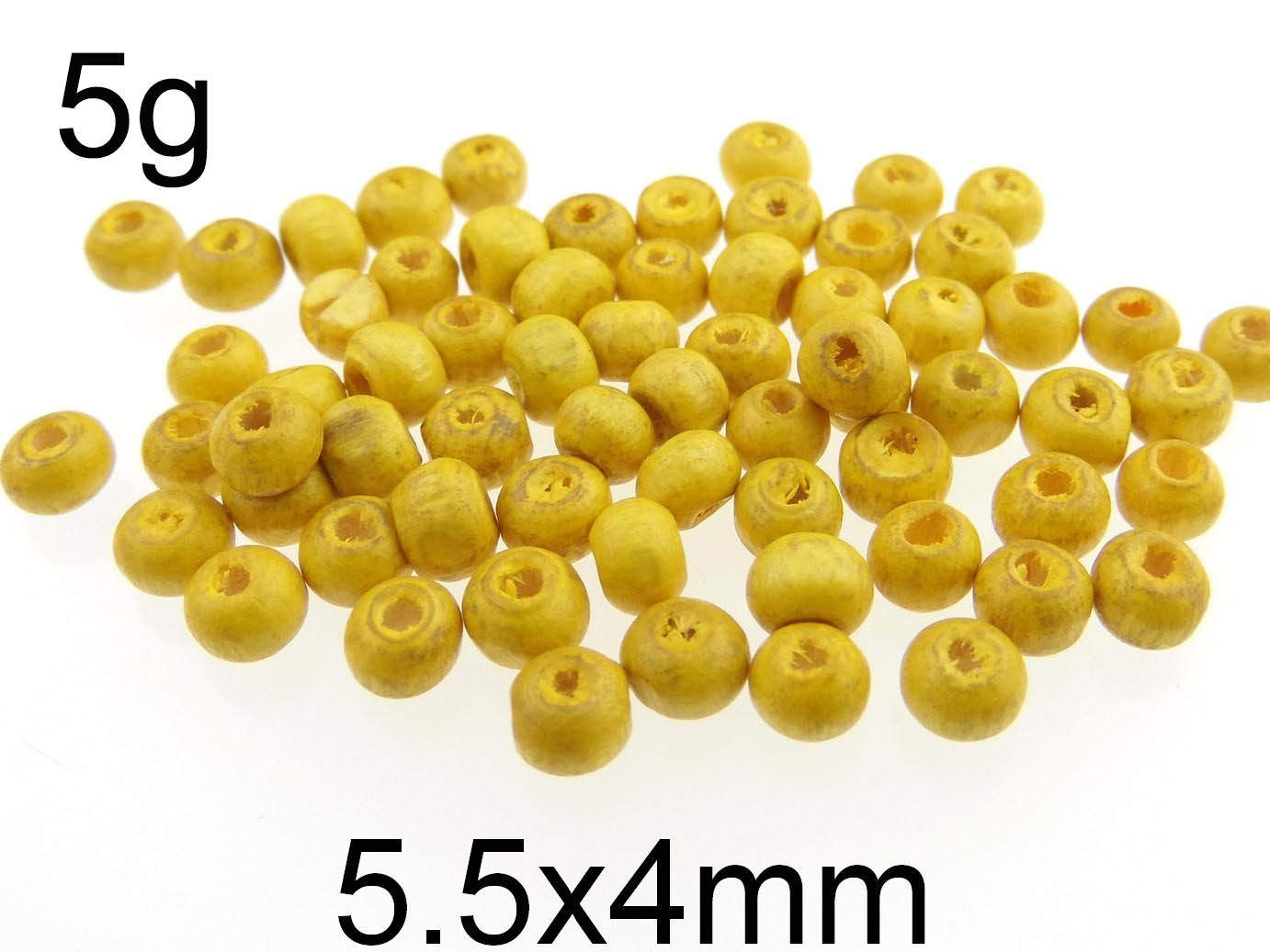 (5g)Margele lemn 5.5x4mm