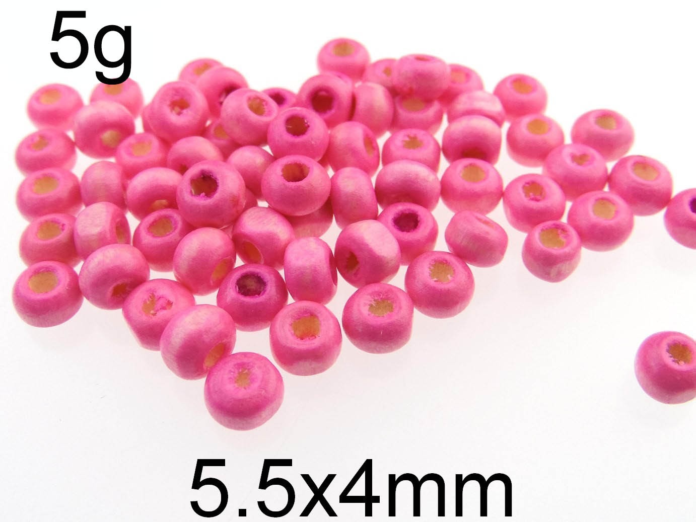 (5g)Margele lemn 5.5x4mm