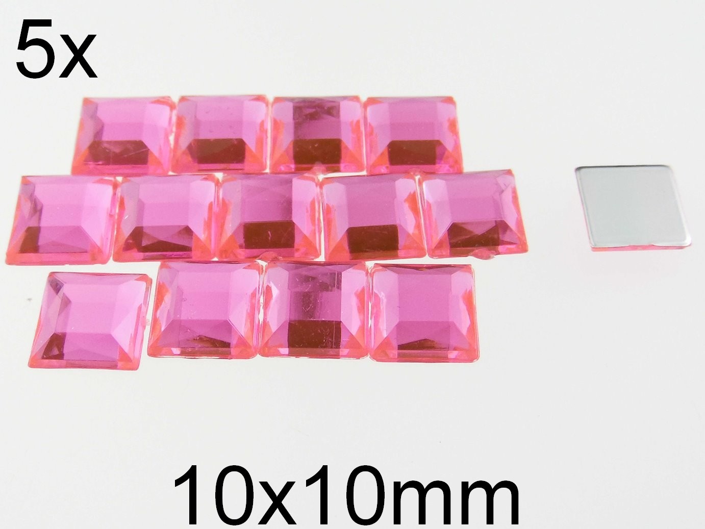 (5b)Strasuri acrilice. Dimensiuni: 10x10mm